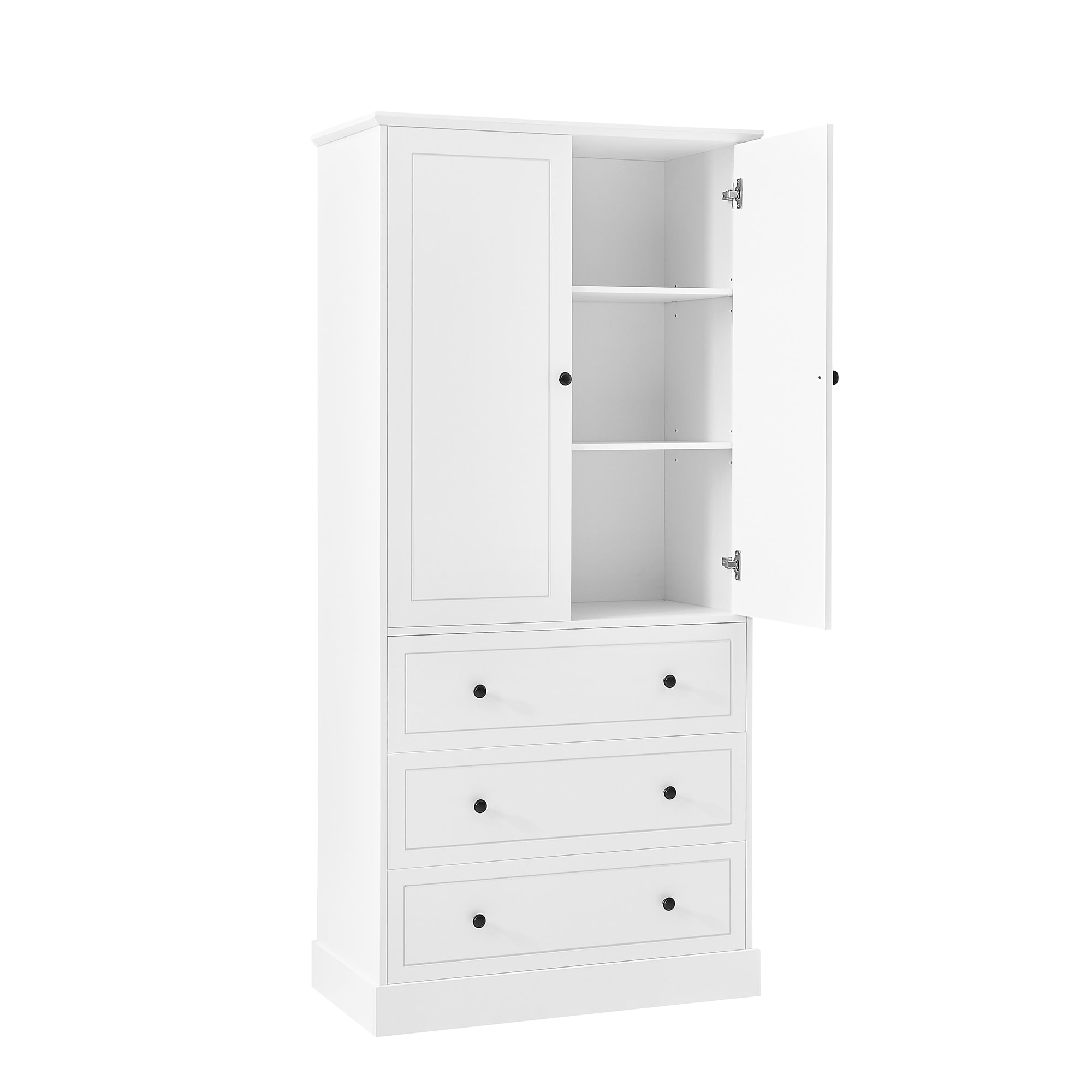 Hrinhom BA12-WHITE Linen-Cabinets - View #4