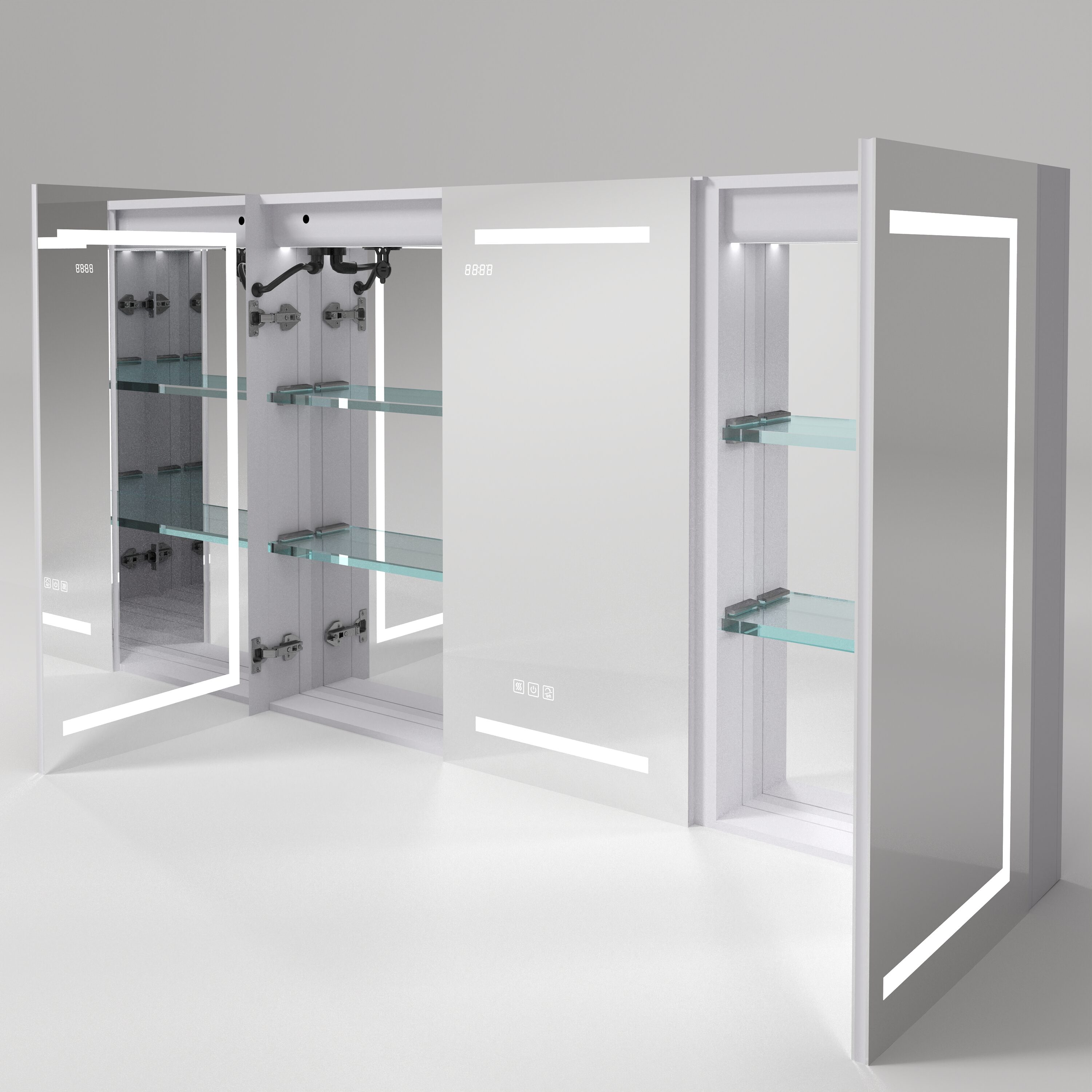 Ayna Decors AMCNE4832LEDC Bathroom-Medicine-Cabinets - View #3