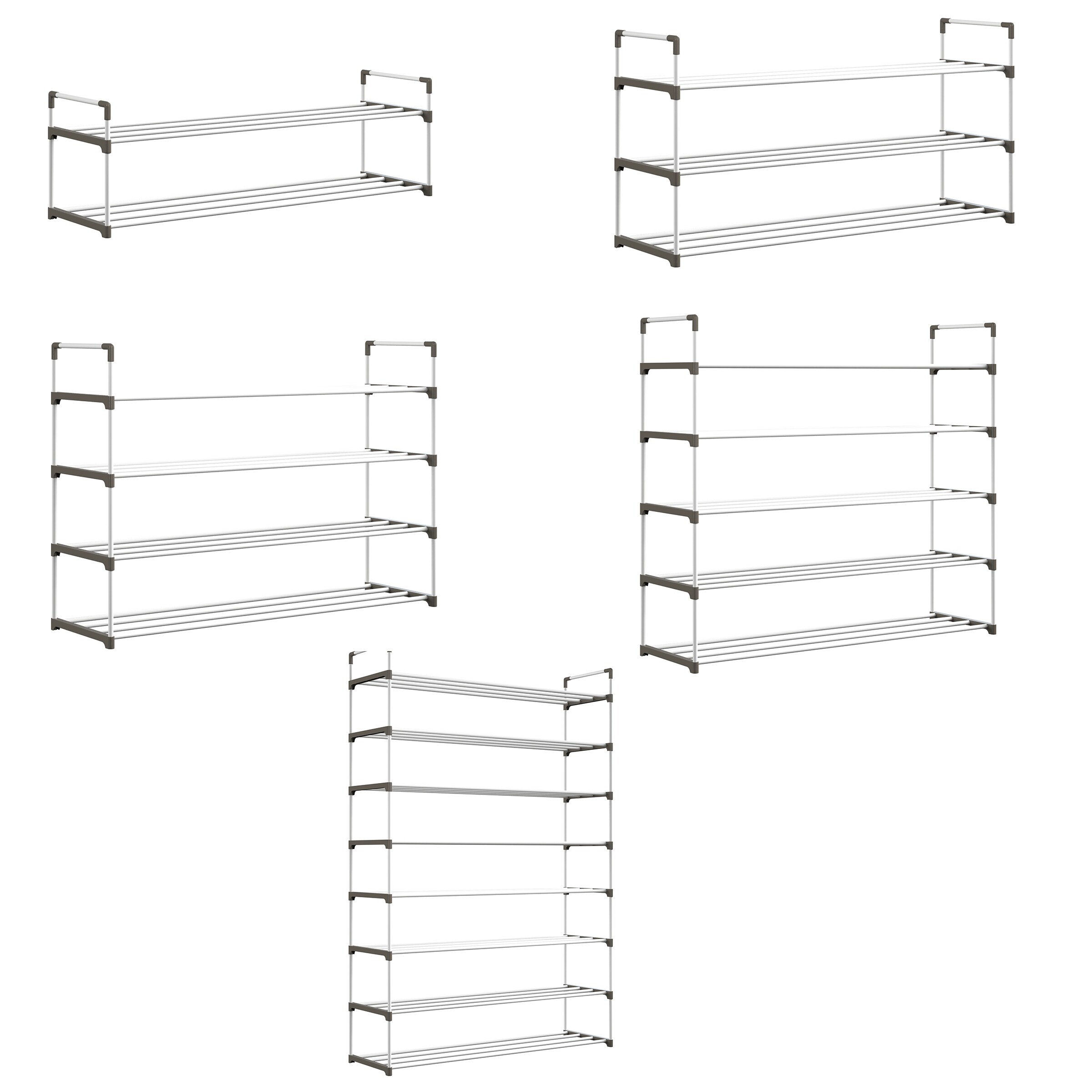 ClosetMaid 58-in H 6 Tier 18 Pair White Metal Shoe Rack in the