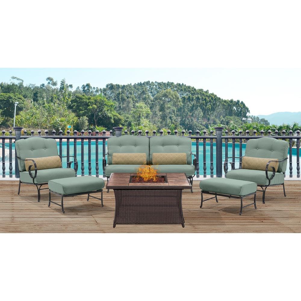 Hanover OCE6PCFP-BLU-TN Patio-Conversation-Sets - View #8
