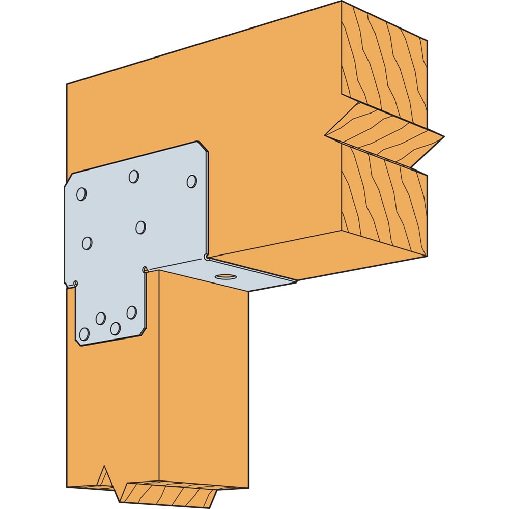 Simpson Strong-Tie EPC 4-in x 4-in ZMAX Wood to wood End post cap in ...