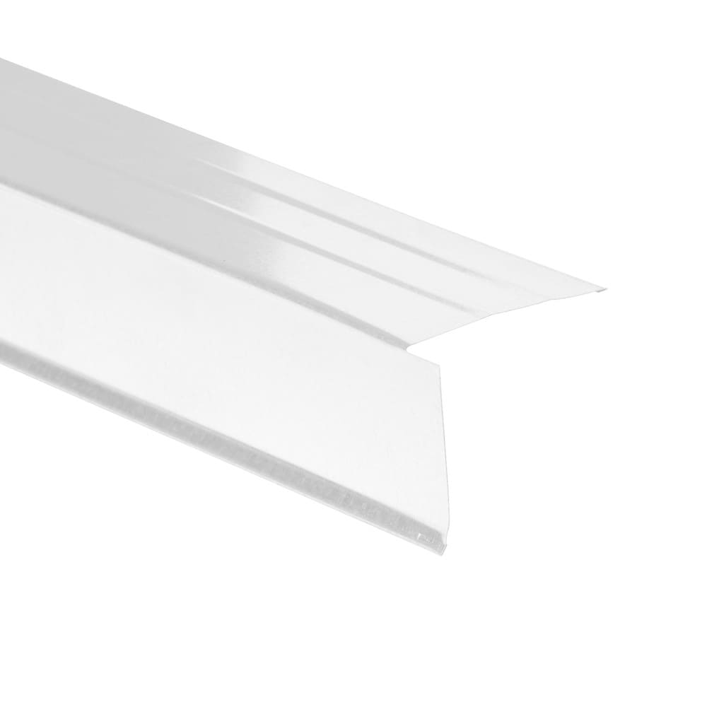 Amerimax F4 12 Open 25 In X 10 Ft White Galvanized Steel Drip Edge In The Drip Edge Flashing 