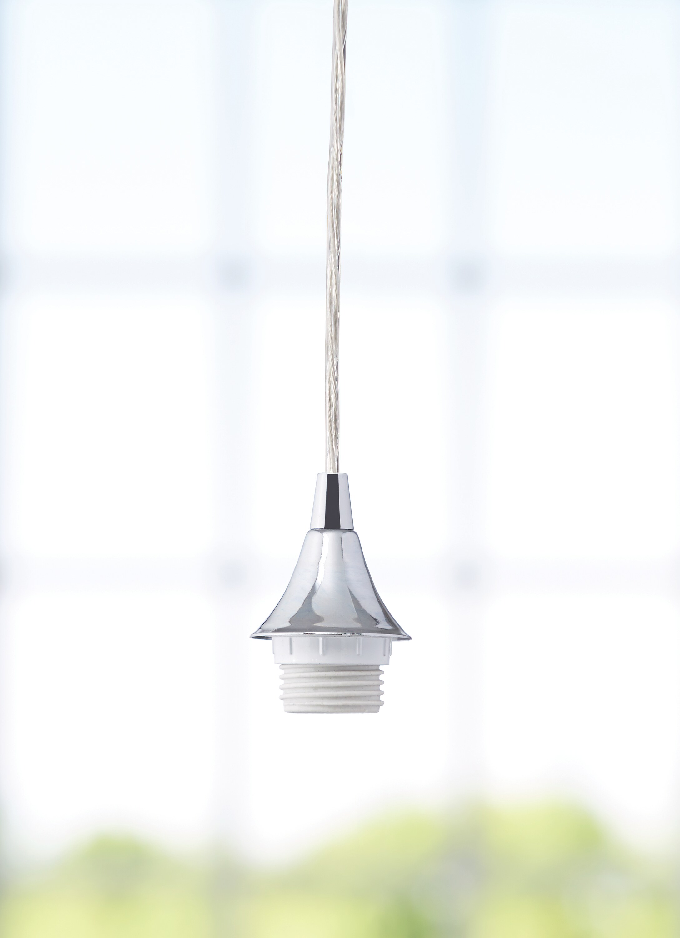 Style Selections 1 -Light Chrome Transitional Cylinder Mini Hanging Pendant light