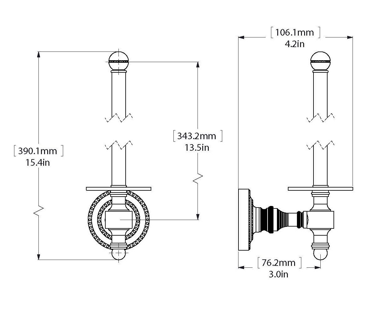 Allied Brass RD-24U/12-BKM Paper-Towel-Holders - View #2