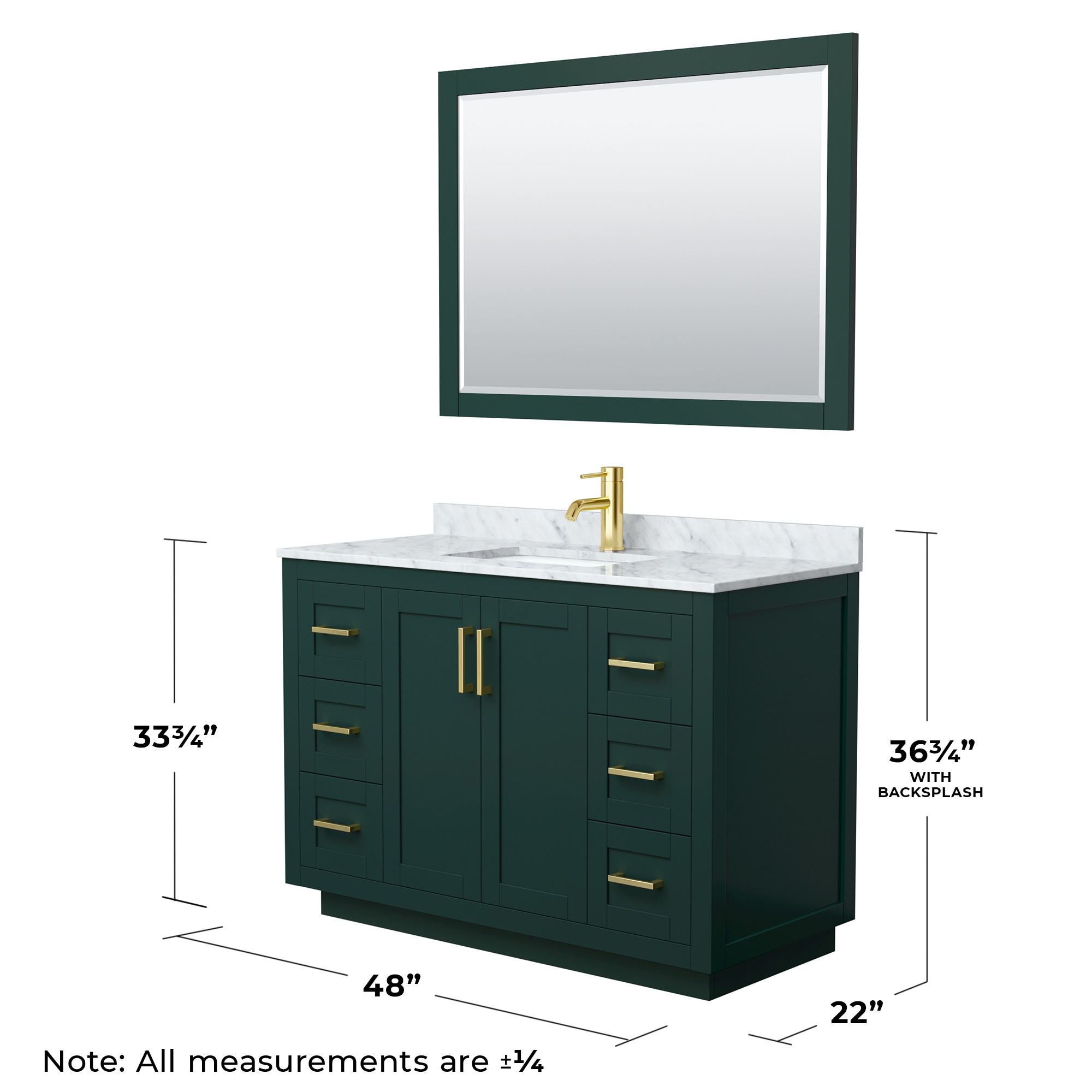 Wyndham Collection WCF292948SGDCMUNSM46 Bath-Vanity-Combo - View #6
