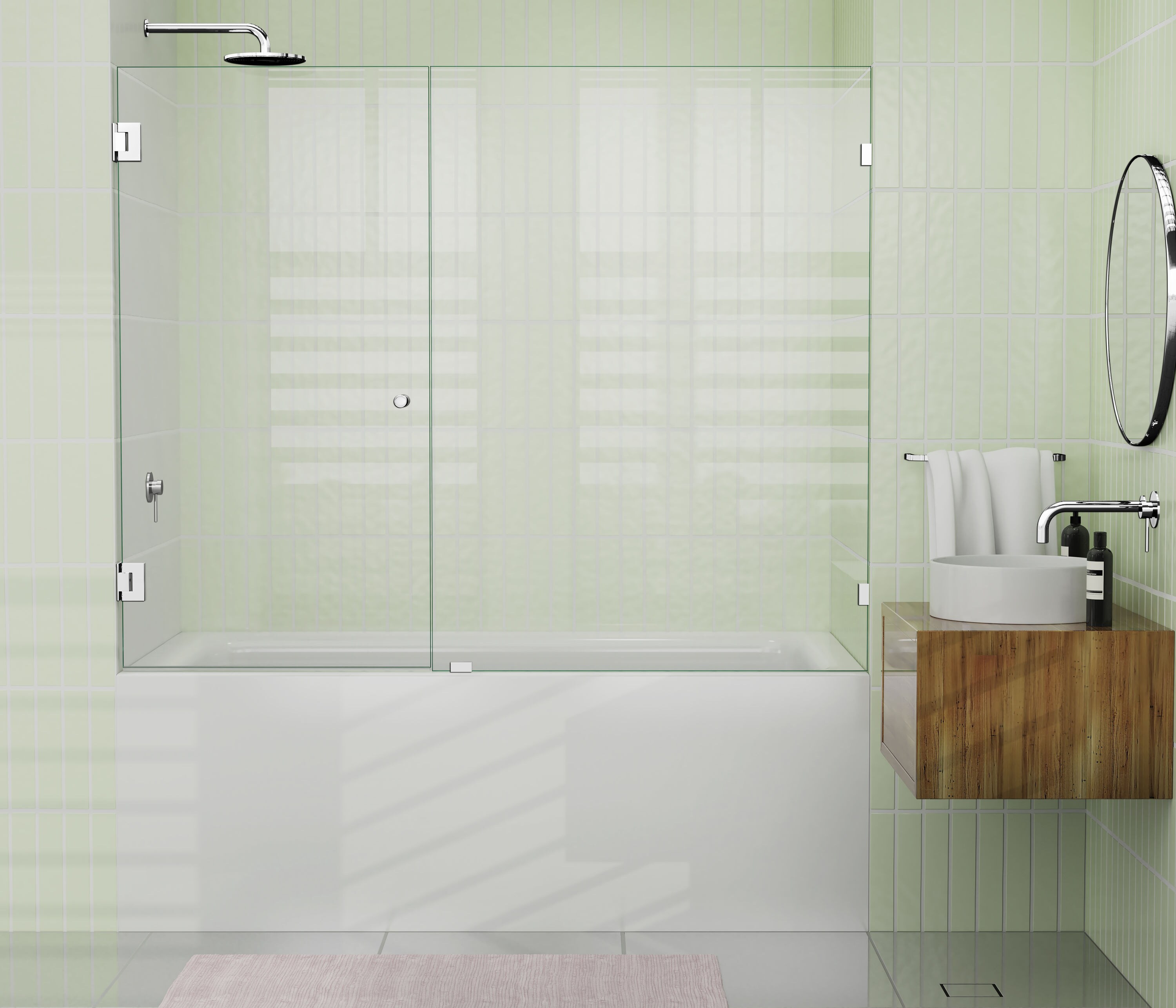 Glass Warehouse B-WH-67-CH Shower-Doors - View #2