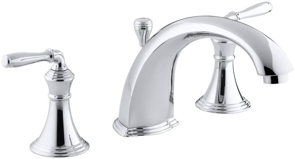 KOHLER T387-4-CP Devonshire Polished chrome 2-handle Deck-mount Roman Low-arc Bathtub Faucet