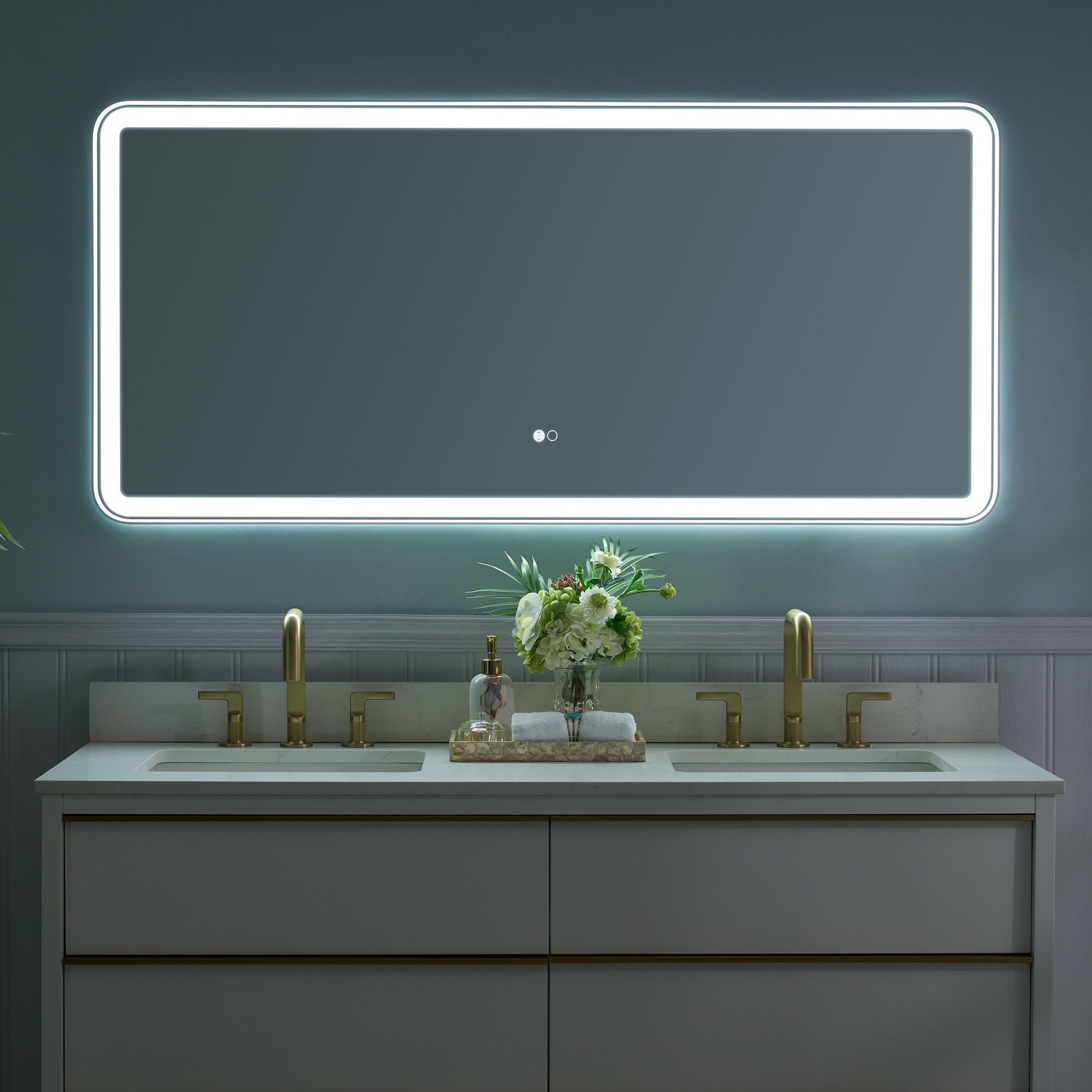 WELLFOR W9FM6028WT Framed-Bath-Mirrors - View #2