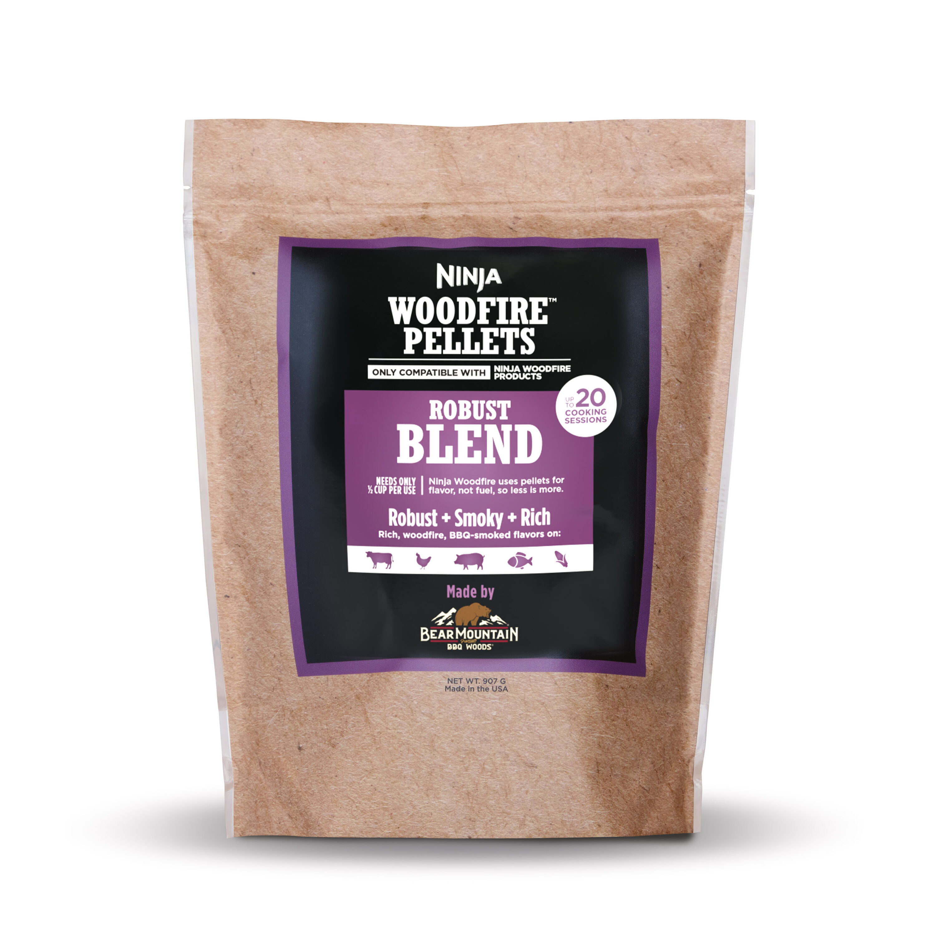 Ninja XSKOP2R Woodfire Flavor Robust Blend 2-lb Wood Pellets