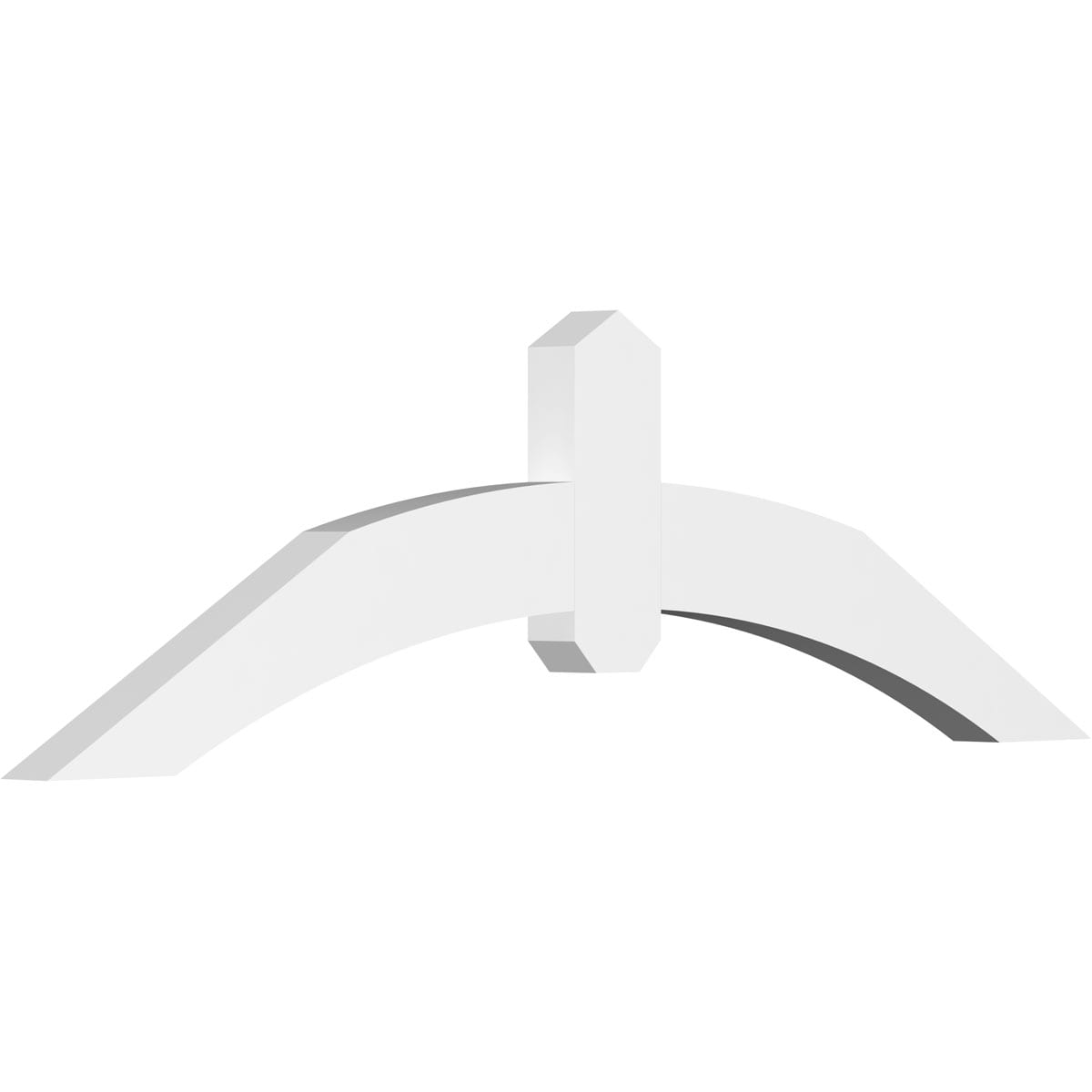 Ekena Millwork GBP048X14X0204ARC00 Archdale White PVC Gable bracket