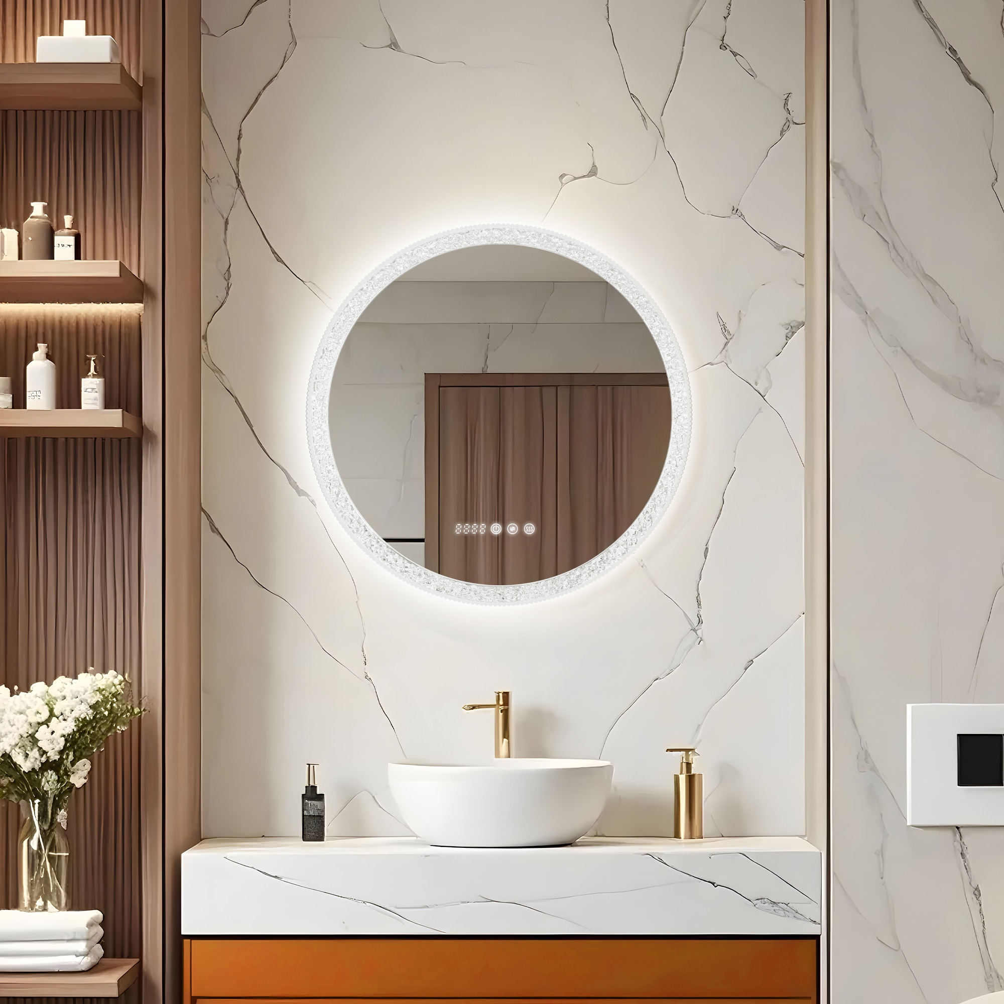 VOUA SAF-JDRYRB-WHT Framed-Bath-Mirrors - View #3