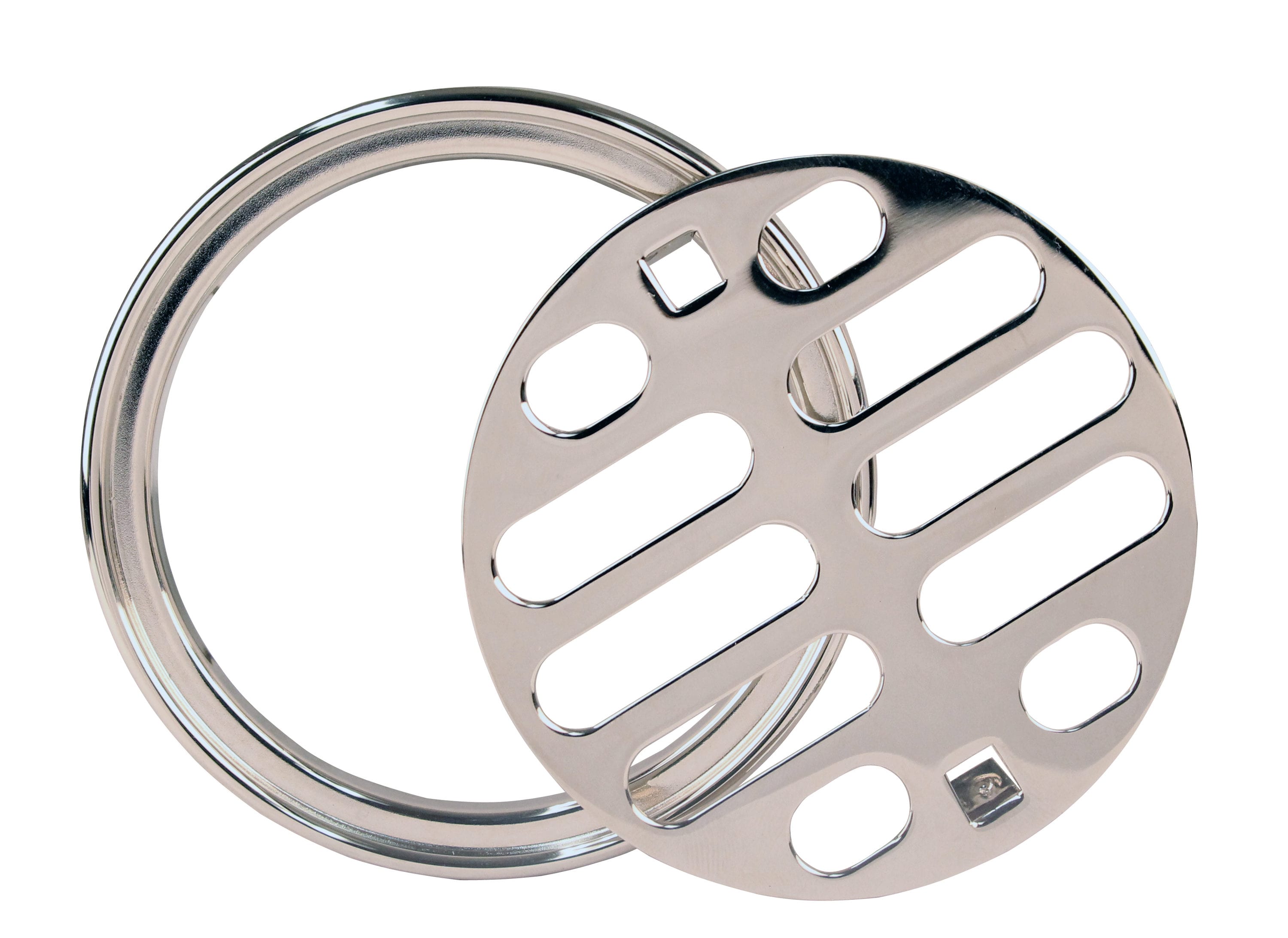 WESTBRASS D317-05 Shower Strainer Grill and Crown 3-1/2" Od Snap-in Polished Nickel