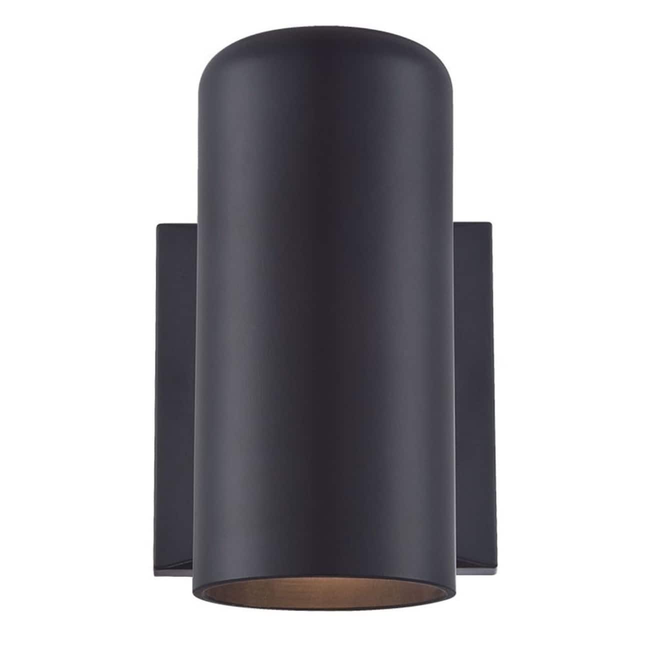 HomeRoots 4000398522 1 -Light 6.88-in H Black Hardwired Outdoor Wall Light