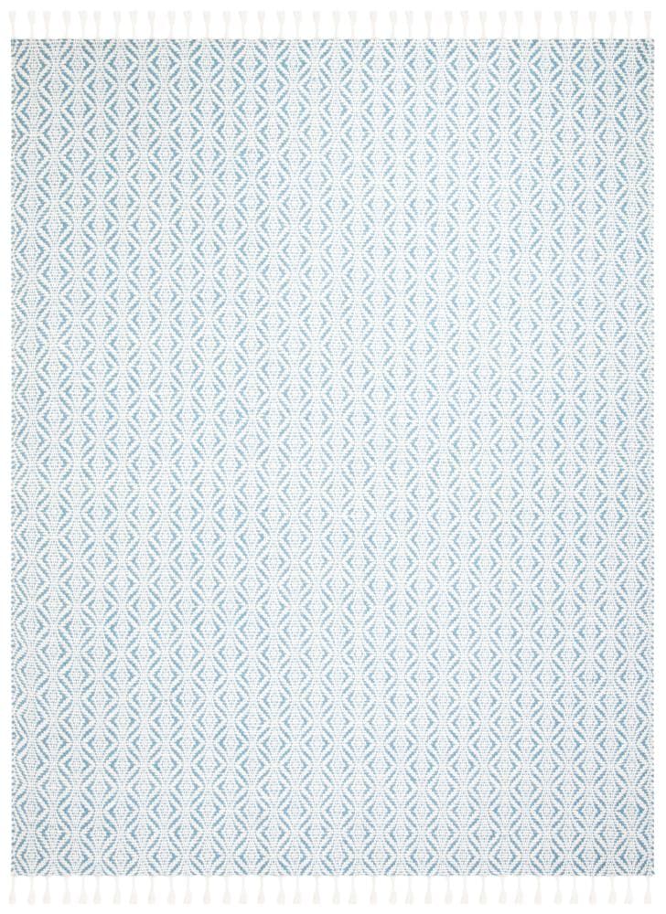 Safavieh NAT153M-8 Natura Royale 8 x 10 (ft) Loomed Synthetic Ivory/Light Blue Rectangular Indoor Abstract Coastal Area rug