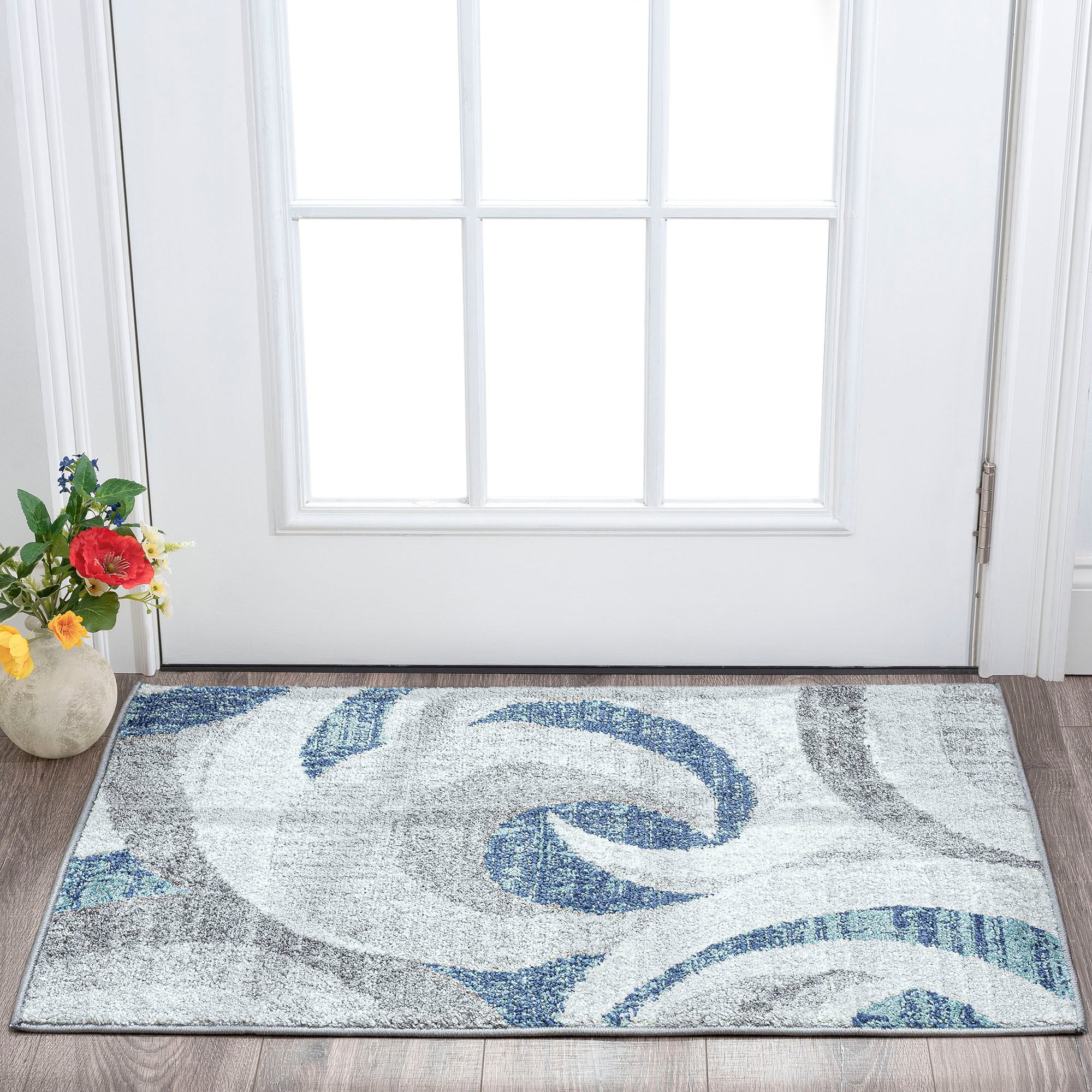 Tayse JZE1409 2X3 Jaize 2 x 3 (ft) Loomed Polypropylene Gray Rectangular Indoor Throw rug