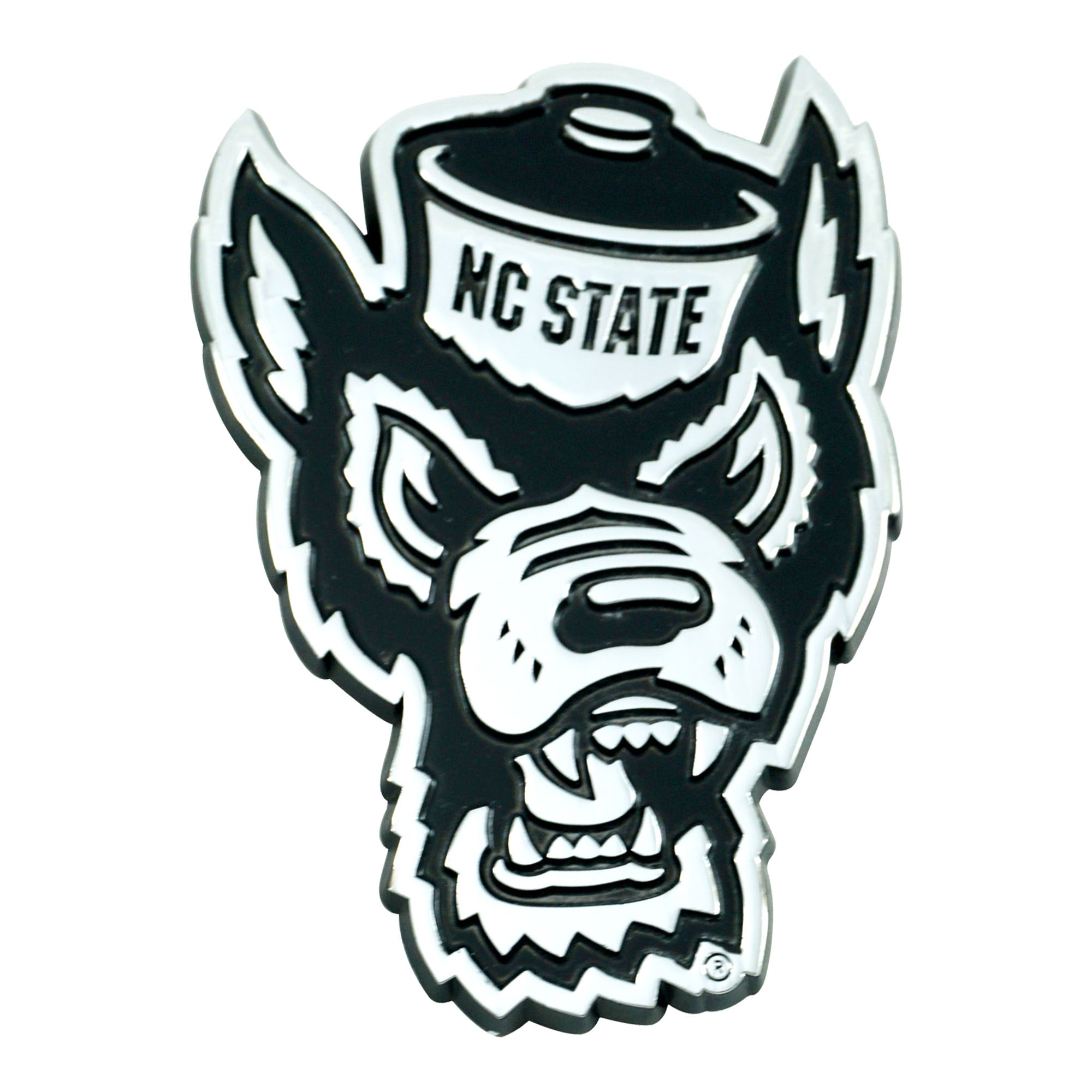 FANMATS NCAA North Carolina State Wolfpack Chrome Emblemchrome Emblem Team Colors One Sized 