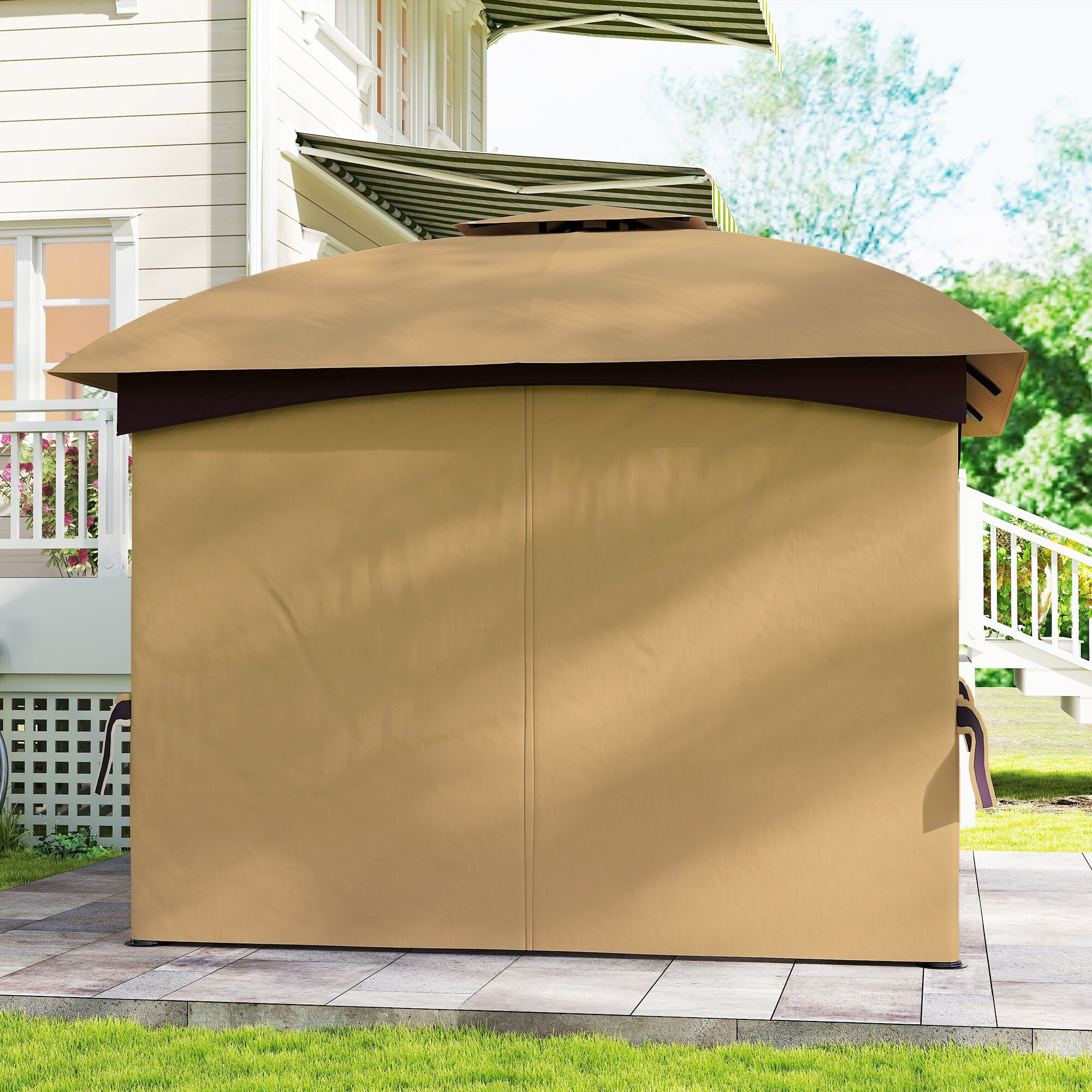 Outsunny 84C-554V00BG Wood-Resin-Gazebos - View #8
