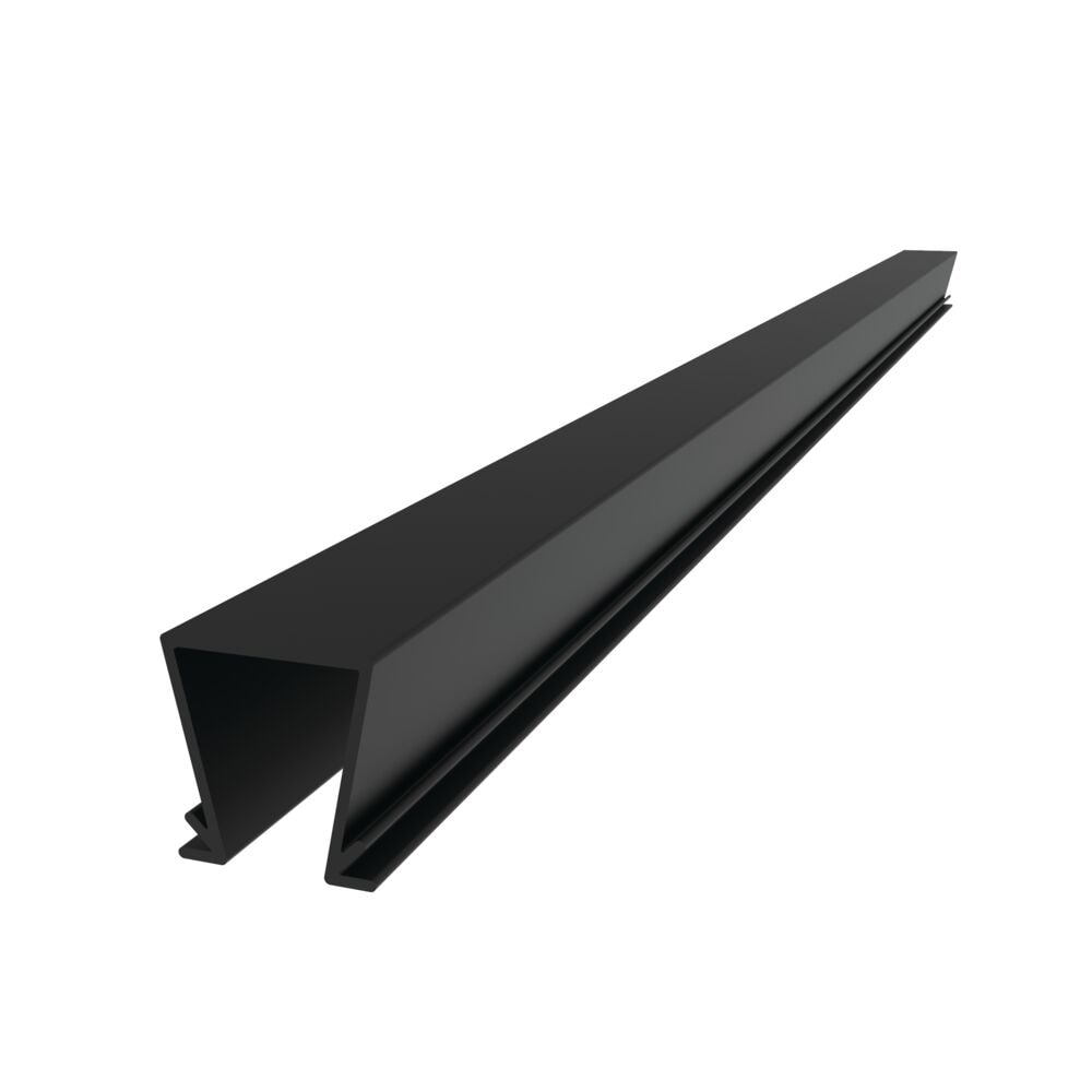 Freedom 73050075 Alloy Mixed Material 28-Inches Black Vinyl Step groove cover For Metal fence