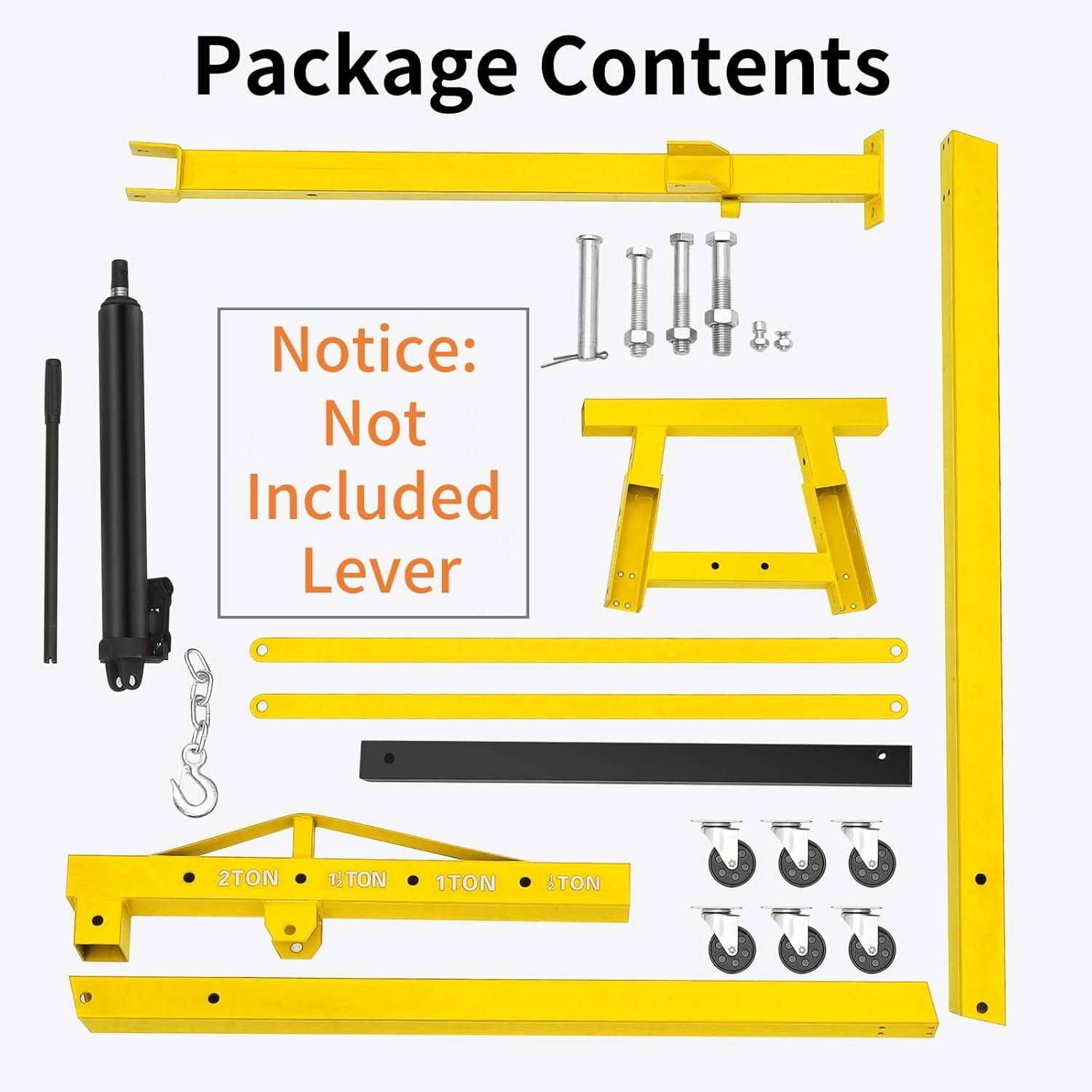 Garvee 2 T Folding Hydraulic Engine Hoist 4400 LBS Cherry Picker
