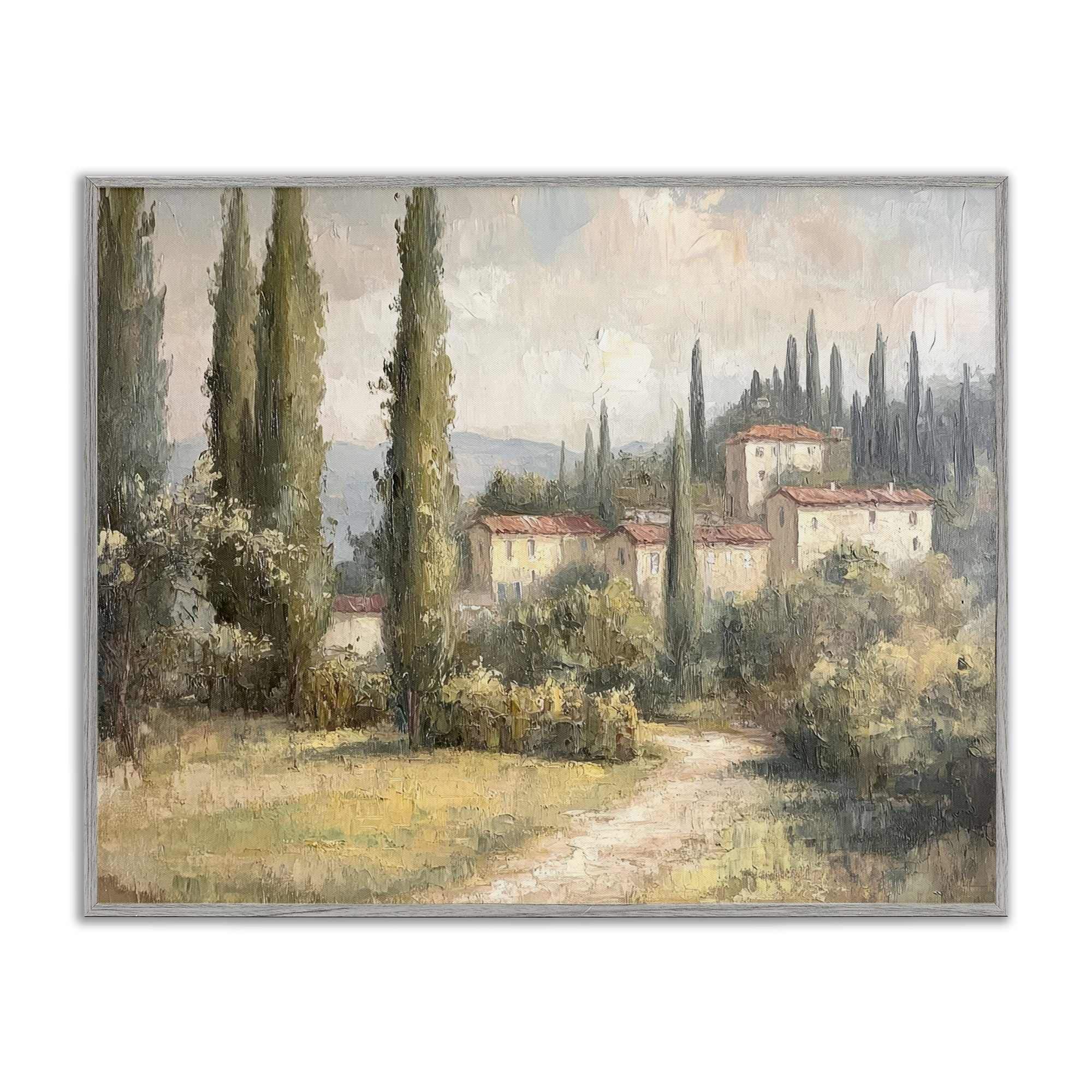 Stupell Industries BT-814-GFF-24X30 Villa Hidden in Trees Framed Giclee design by Petal Prints Design