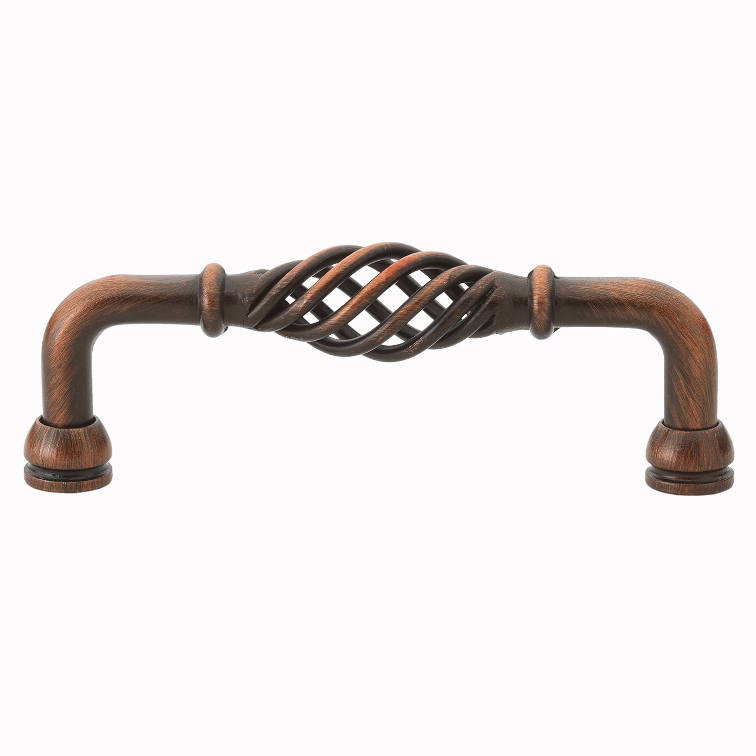 GlideRite Hardware 3211-96-ORB-10 3-3/4 in. Center to Center Classic Twisted Birdcage Pull - 10 Pack