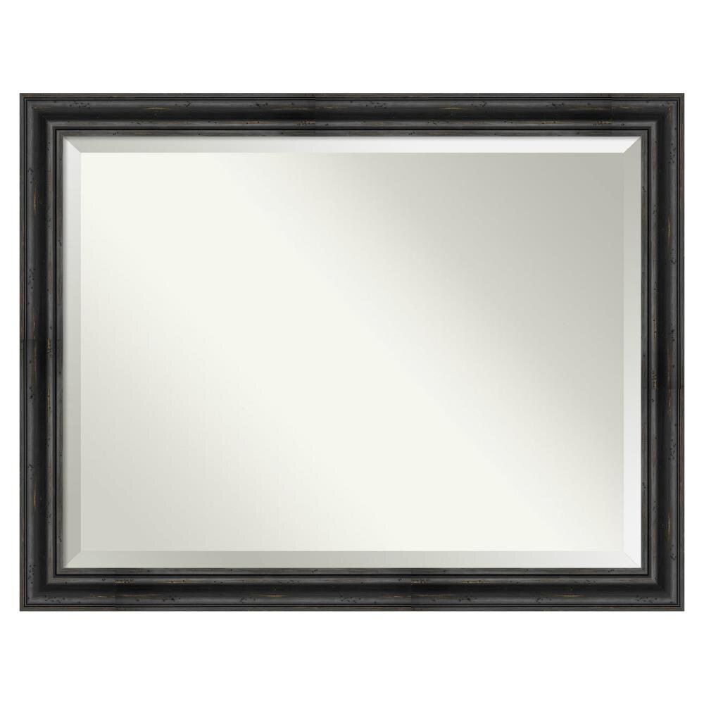 Rustic Black Pine Rectangular Bathroom Vanity Mirror