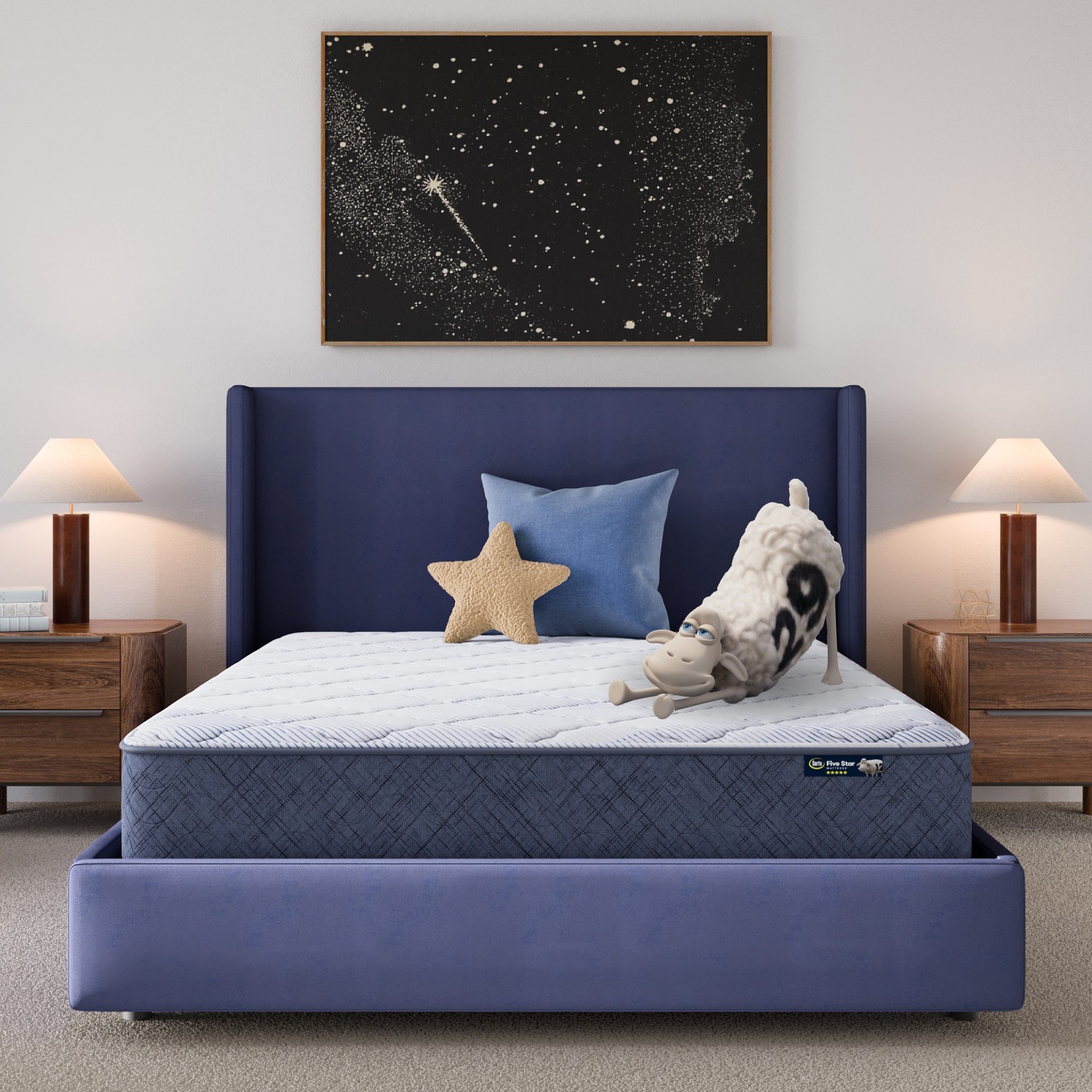 Serta 500944961-1050 10-in Medium Queen Hybrid Memory Foam/Coil Blend Mattress in a Box