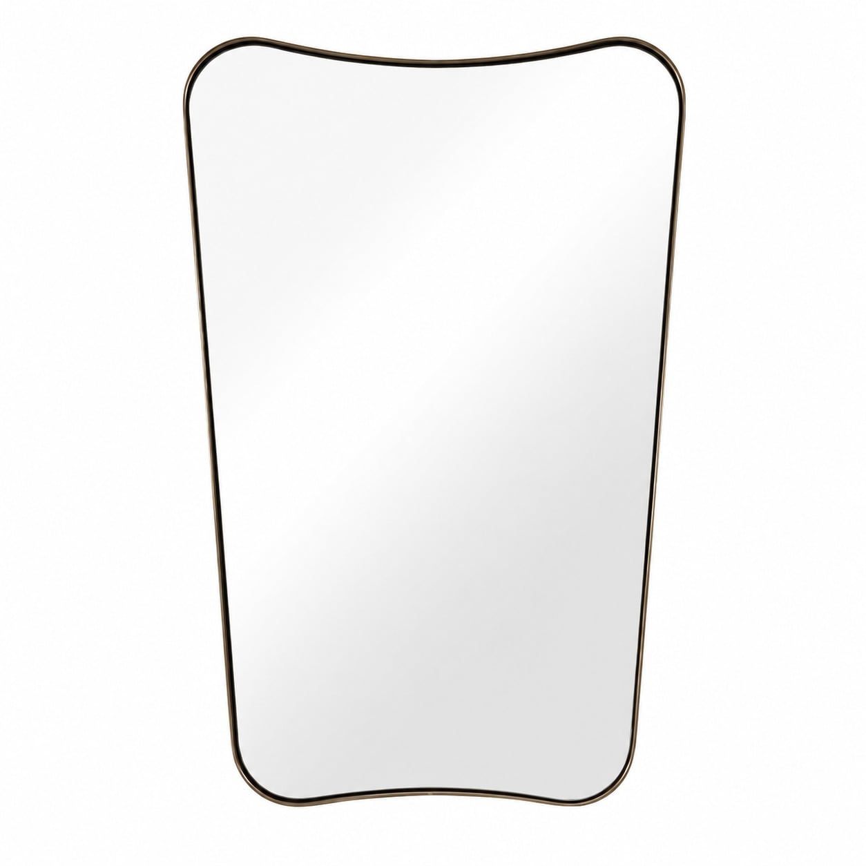 Aoibox  Gold Asymmetrical Irregular Wall Mirror with Stainless Steel Frame 24 x 36 Inches Vertical Mount