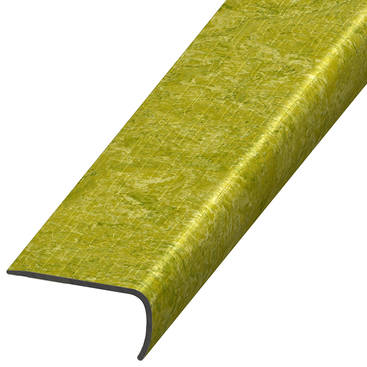 Versatrim VE-106904 Marmoleum Forbo-Marmoleum-Chartreuse Prefinished 1-in T x 2-in W x 94-in L PVC Square cap