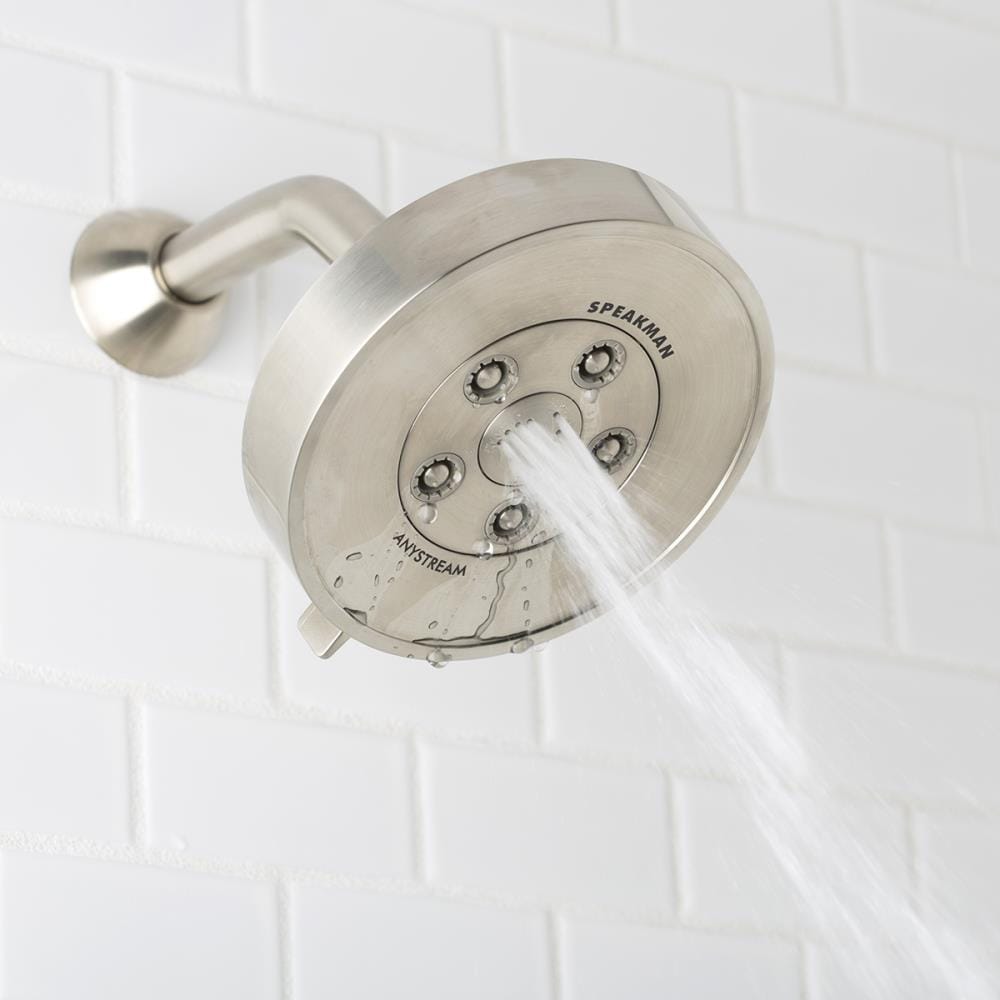 Brushed Nickel Multi-Function Wall Mounted Shower Head