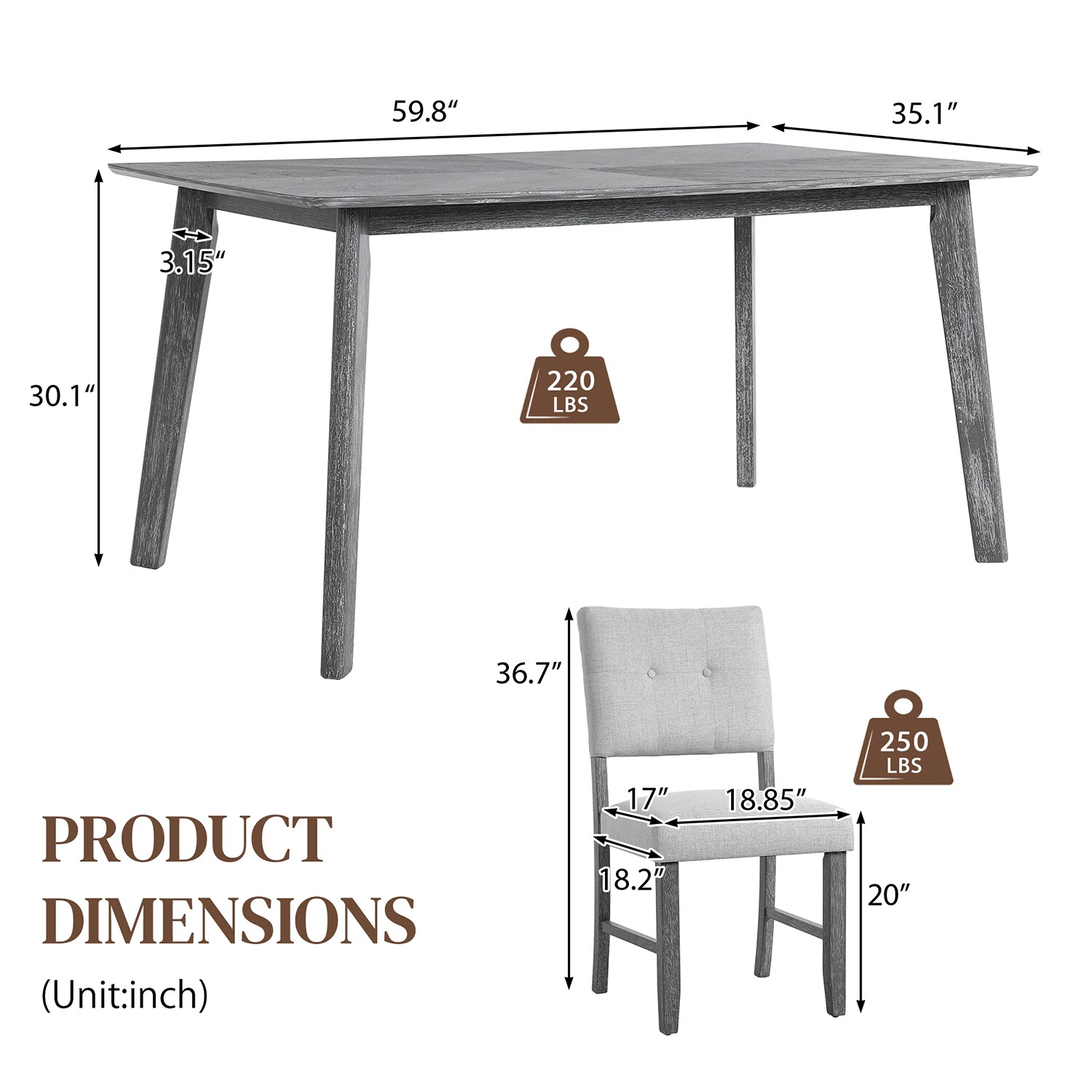 GZMR GM-W1949 Dining-Sets - View #5