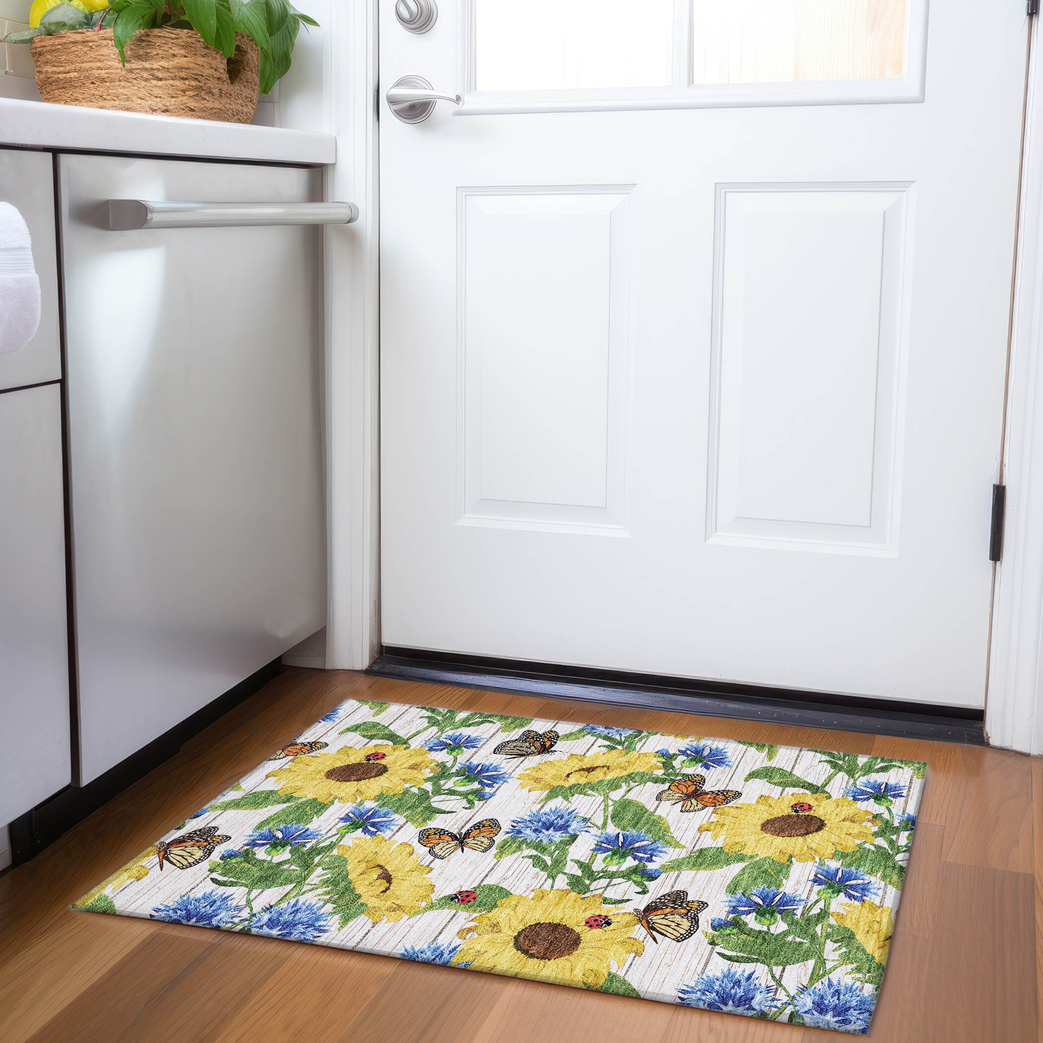 Addison Rugs AMF171YE20X30 Mayfield AMF171YE 2 x 3 (ft) Loomed Polyester Yellow Rectangular Indoor Geometric Machine washable Area rug