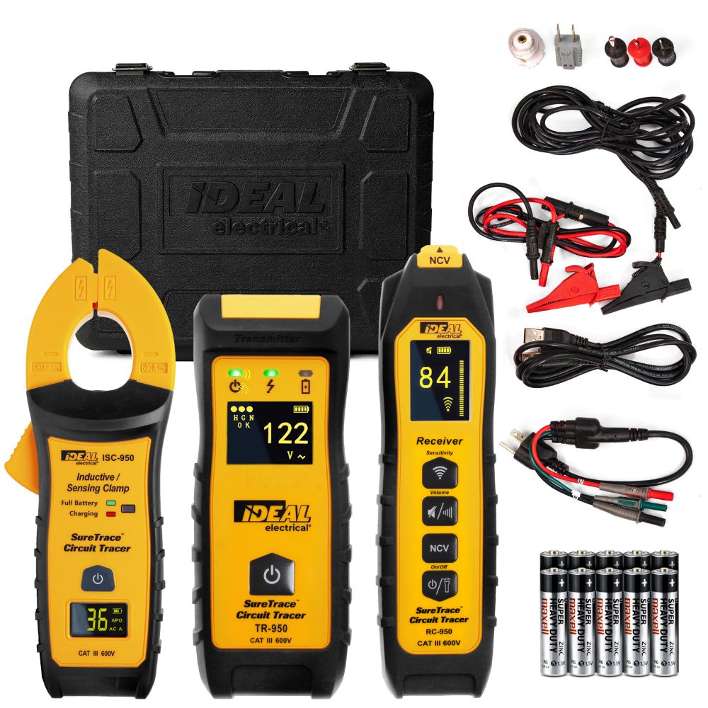 IDEAL SureTrace OLED Display Circuit tracer Specialty meter 600 Amp 0 to 600V AC -Volt #61-950