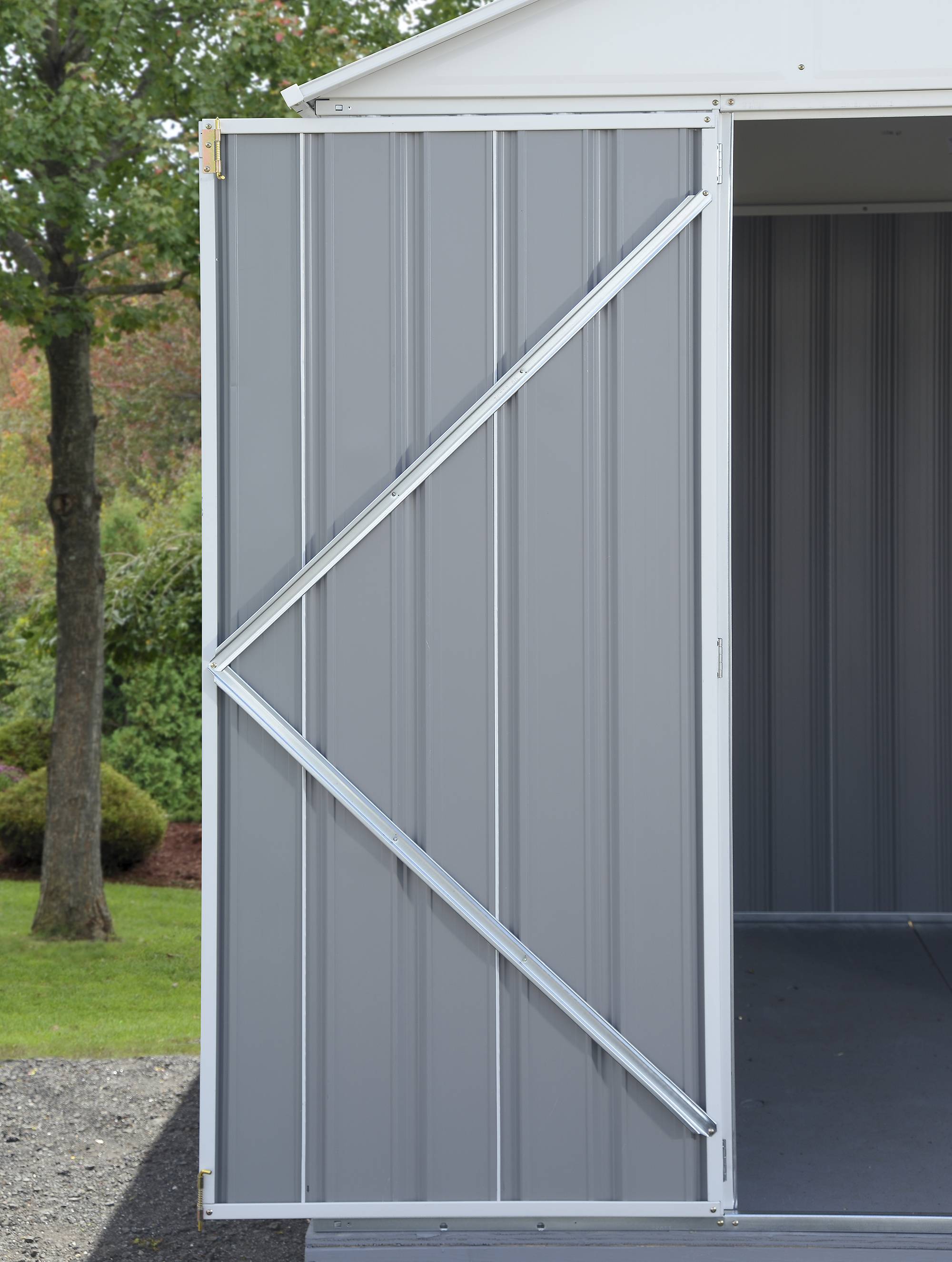 Arrow 10-ft x 8-ft EZEE Shed Galvanized Steel Storage Shed in the Metal ...