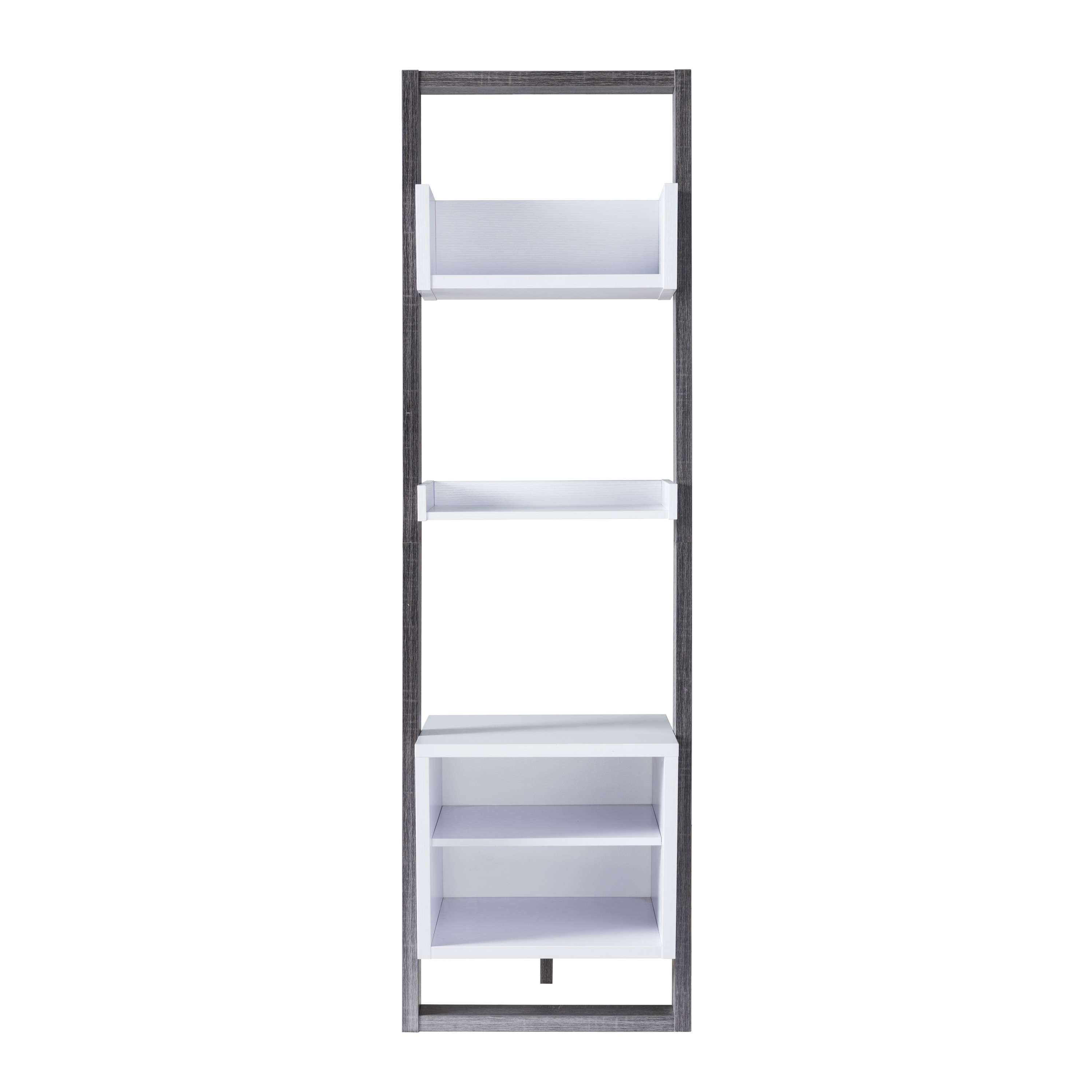 Furniture Of America Mill Canyon Gray And White Wood 12 Shelf Ladder   47550003 