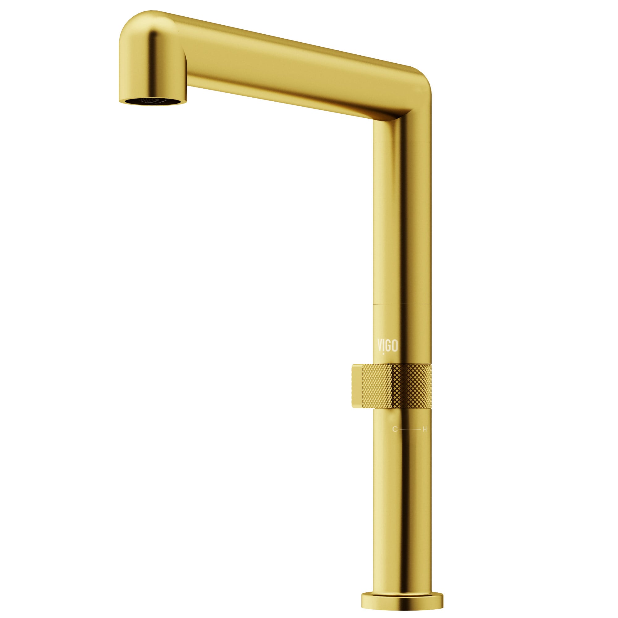 VIGO VG02053MG Jewel Matte Brushed Gold Single Handle Deck-mount Kitchen Faucet
