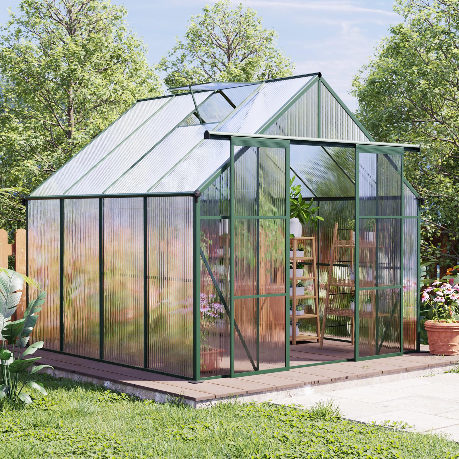 Bayfeve BF-54029-GH 8-ft L x 8-ft W x 7.45-ft H Green Greenhouse