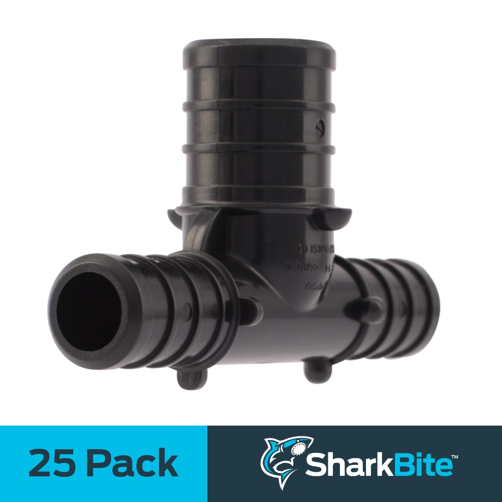 SharkBite UP408 1/2-in x 1/2-in x 3/4-in PEX Crimp Poly Reducing Tee (25-Pack)