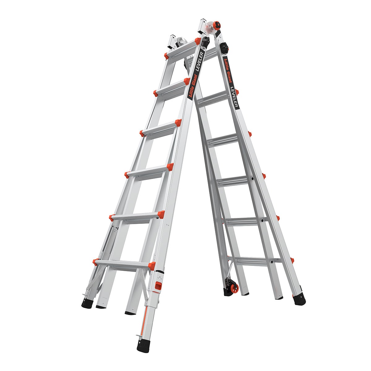 Little Giant Ladders Leveler M26 with Leg Levelers and AirDeck Ports 26-ft Reach Type 1a- 300-lb Load Capacity Telescoping Multi-Position Ladder -  16926-803