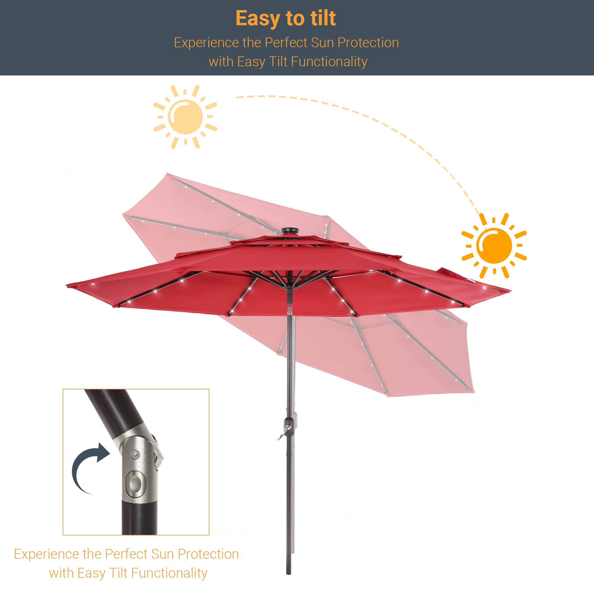 Sonkuki SD-MK-LED10RD Umbrellas-2 - View #2