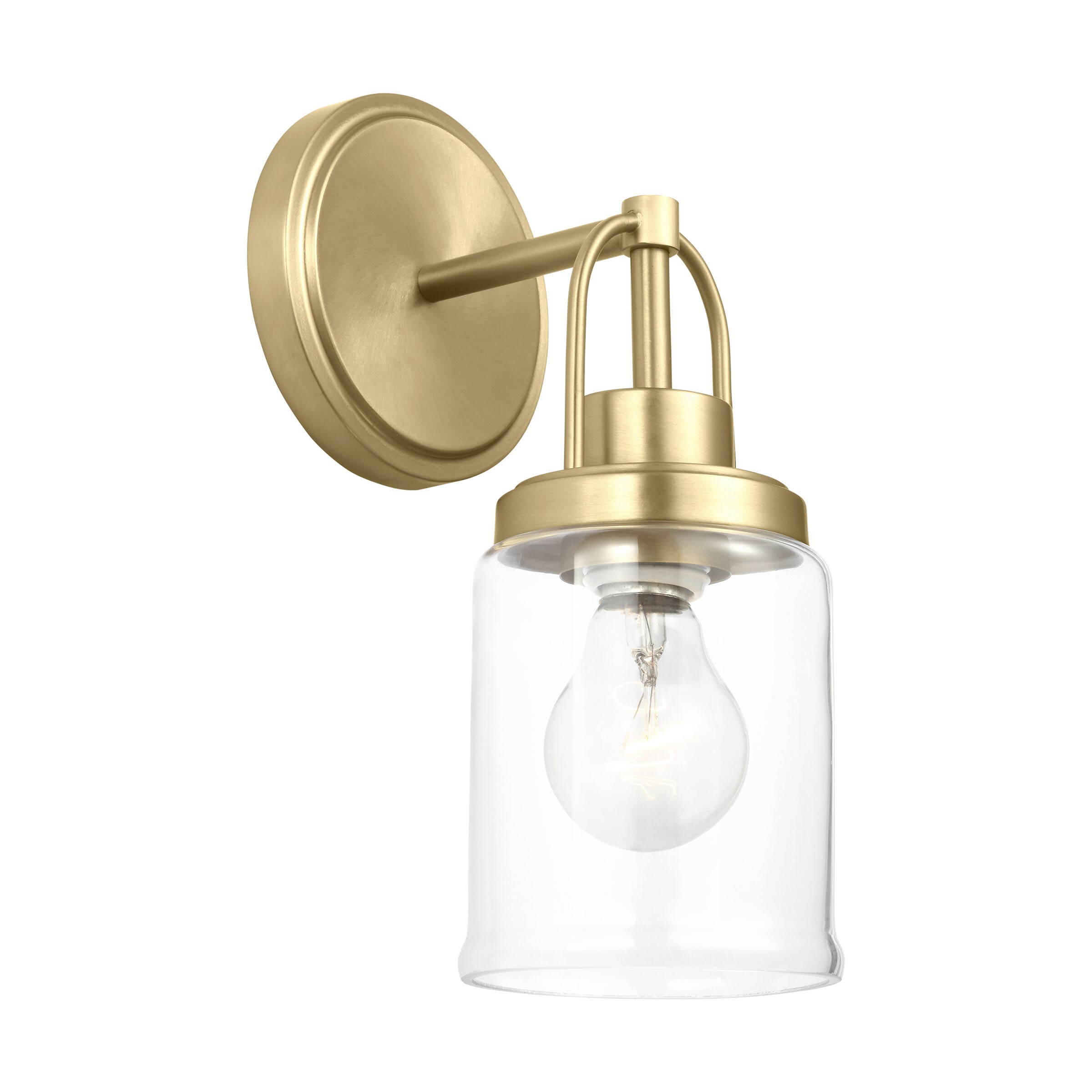 Generation Lighting GLV1071SB Anders 4.75-in 1 -Light Satin Brass Transitional Vanity light