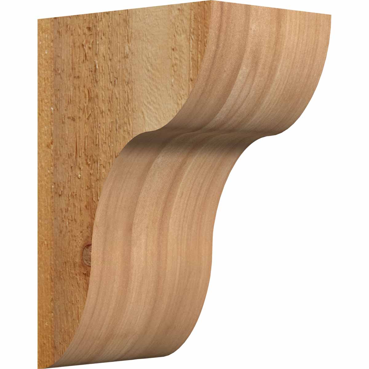 4W x 10D x 10H Alpine Rough Sawn Corbel, Western Red Cedar