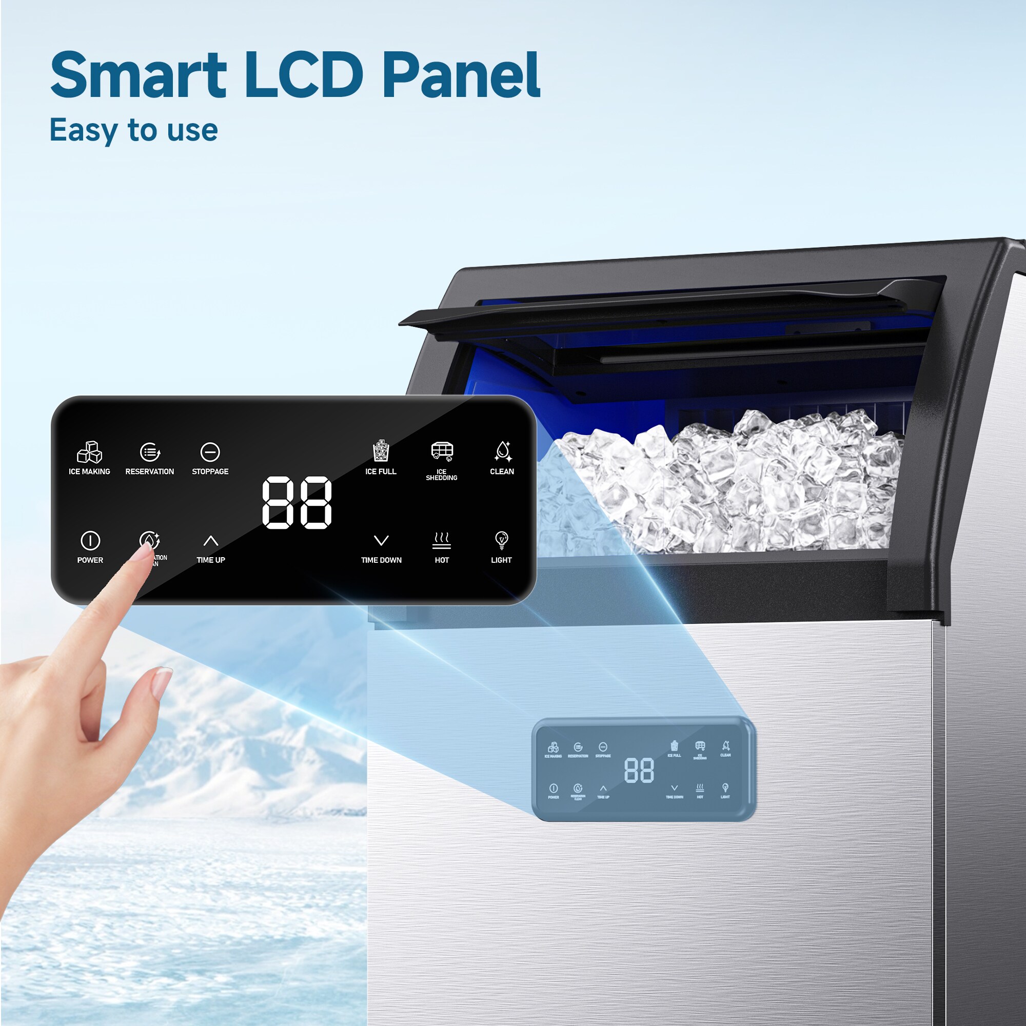 SIMZLIFE CIM012-100BS-S-LS-SC Commercial-Ice-Makers - View #7