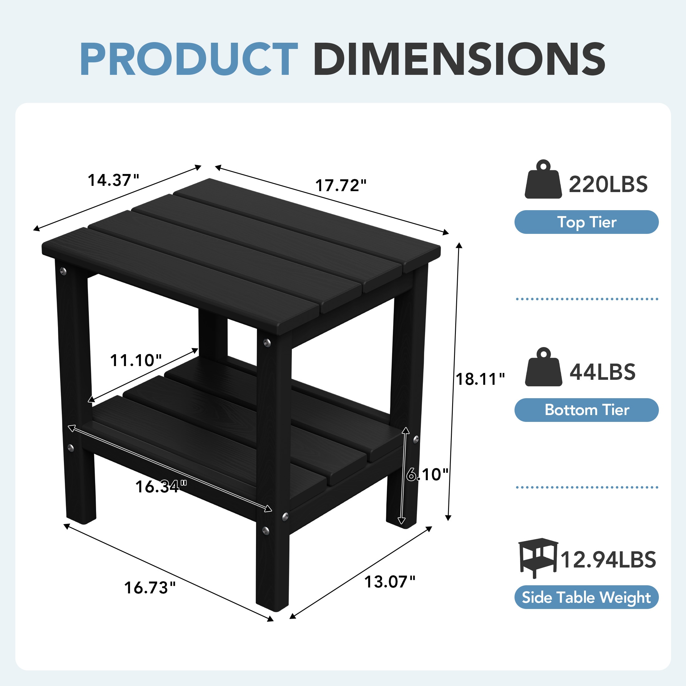 Serwall LS-CJ-BK Patio-Tables - View #3