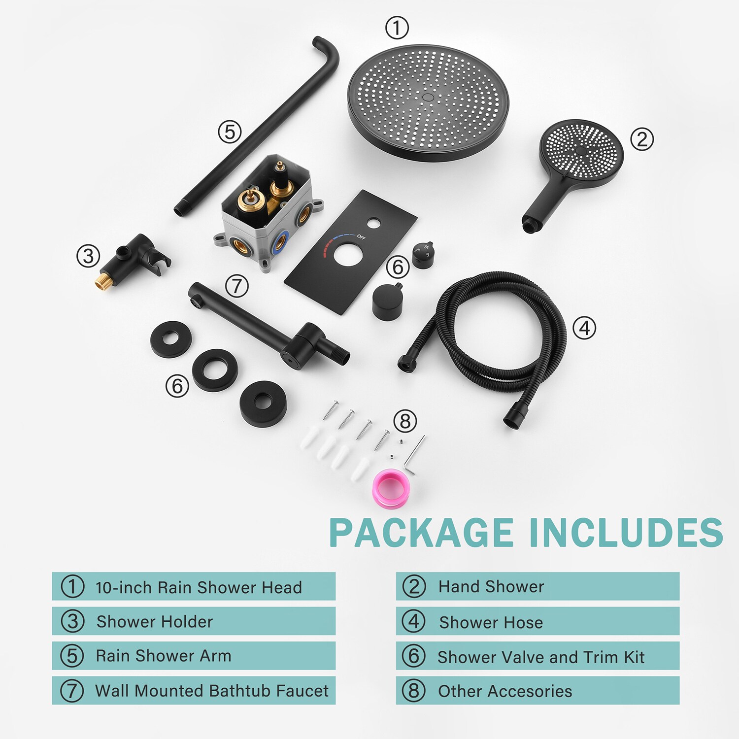 GZMR MR-EB-W-2-12-BN Showerhead-Bar-Panels - View #9