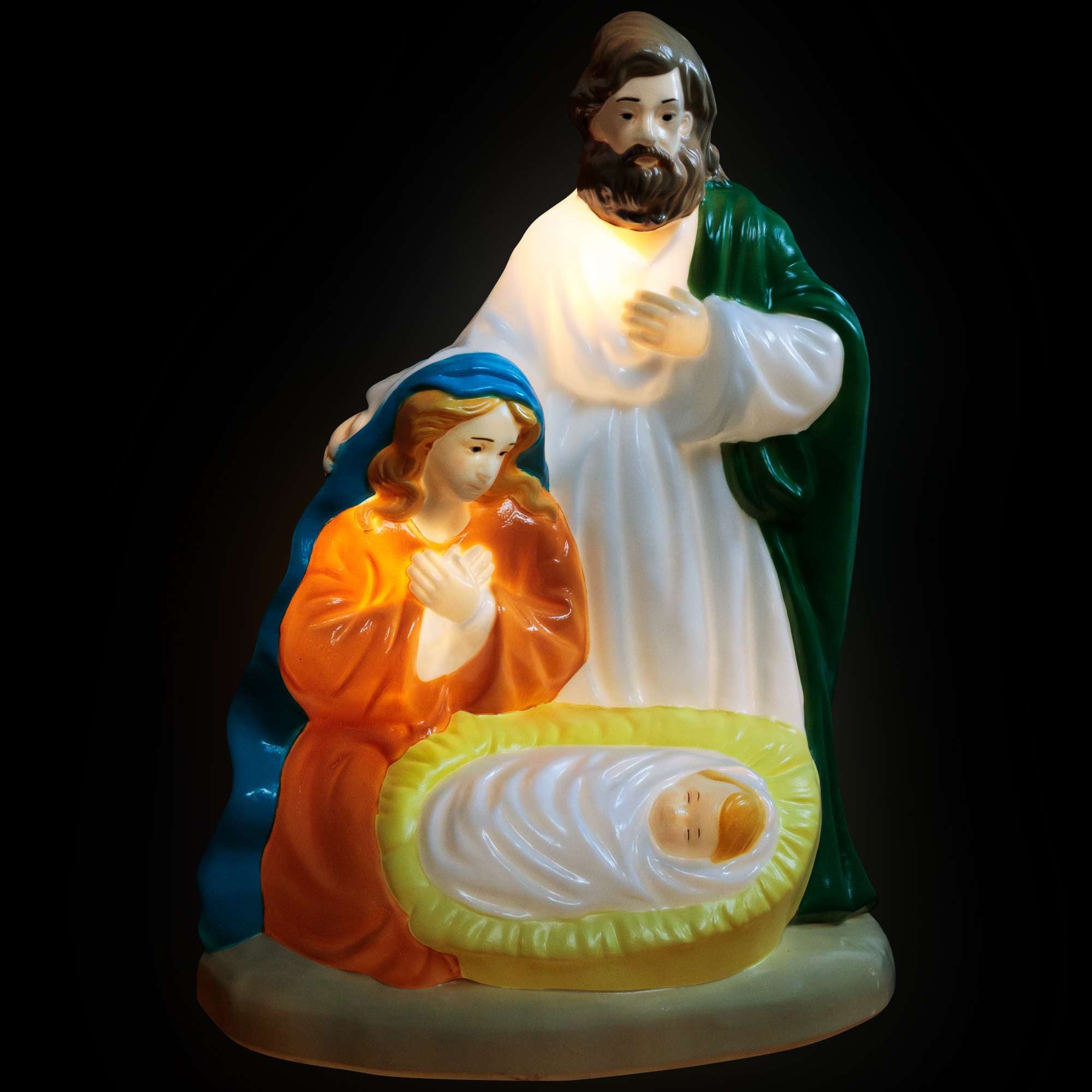 Northlight Lighted Nativity Scene Blow Mold Outdoor Christmas Decoration - 34 inch