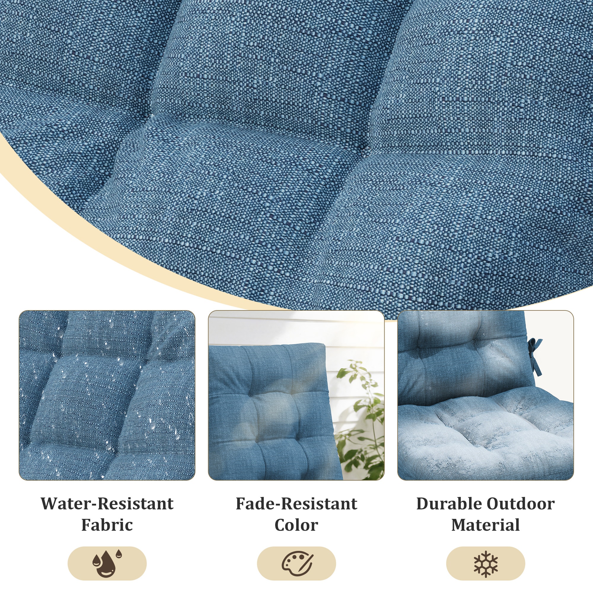 VOUA AK-YYZKD-DBL Patio-Furniture-Cushions - View #6