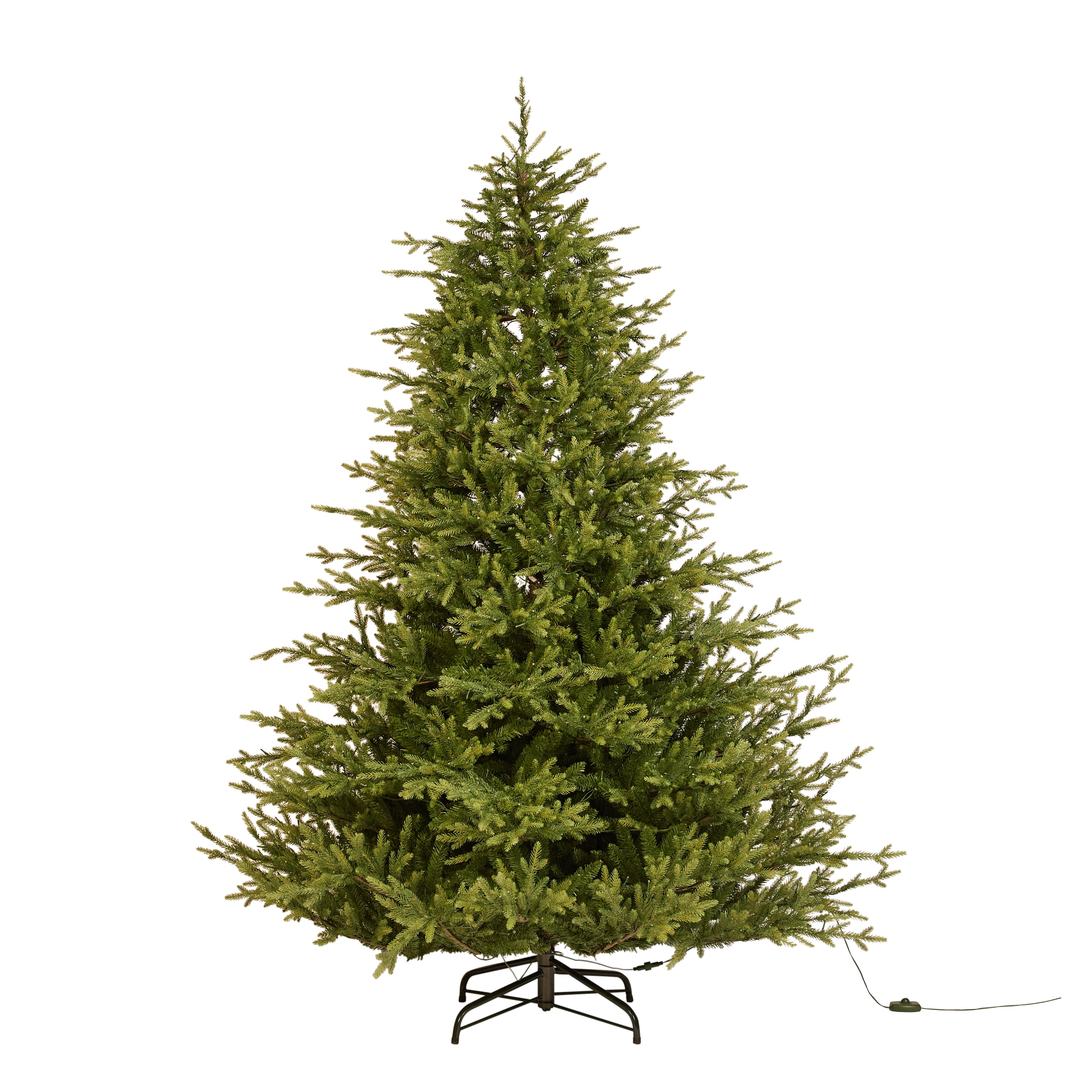 Holiday Living Acadia 7.5-ft Spruce Pre-lit Artificial Christmas Tree ...