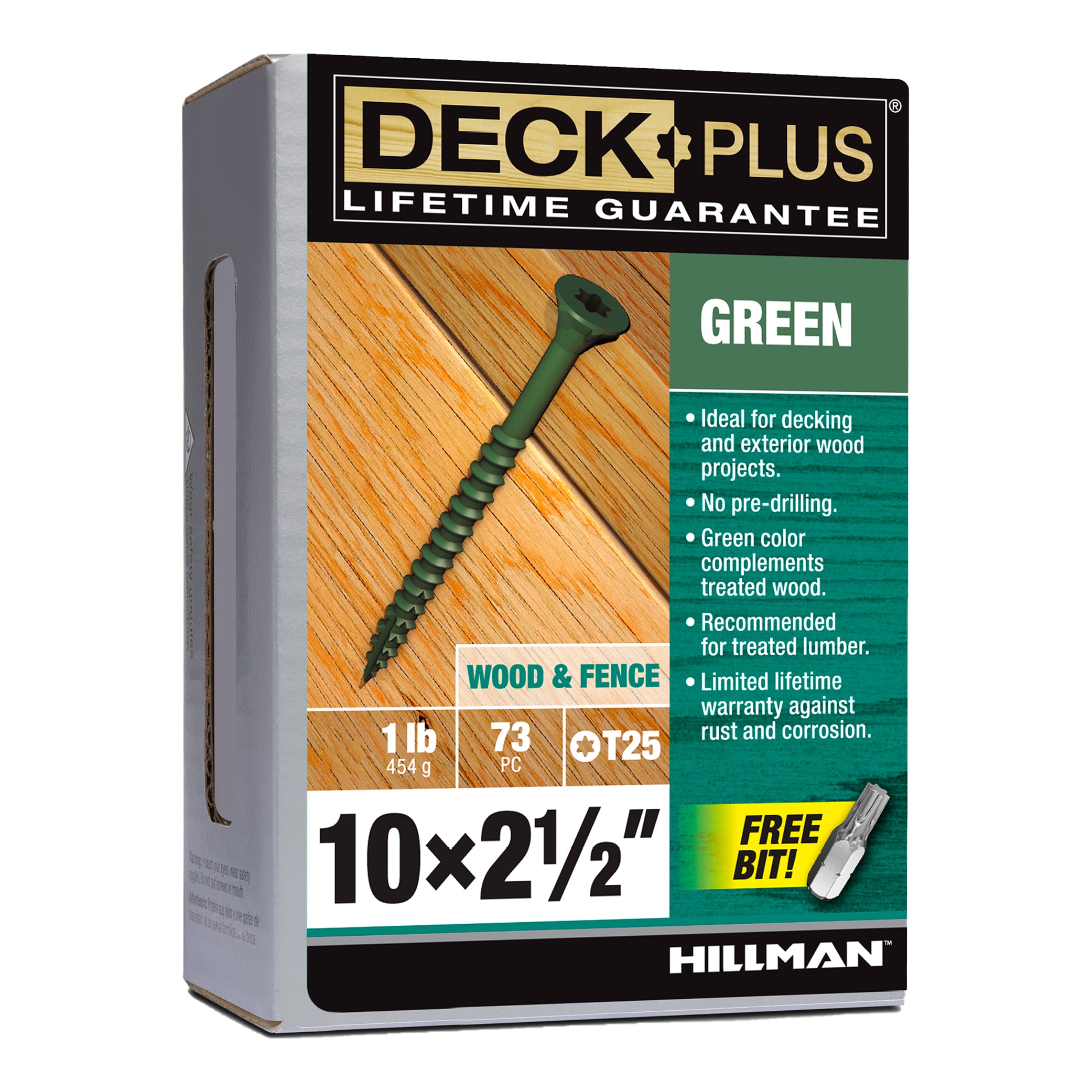 Deck Plus 48401 #10 x 2-1/2-in Wood to wood Deck Screws ( 73 -Per Box )