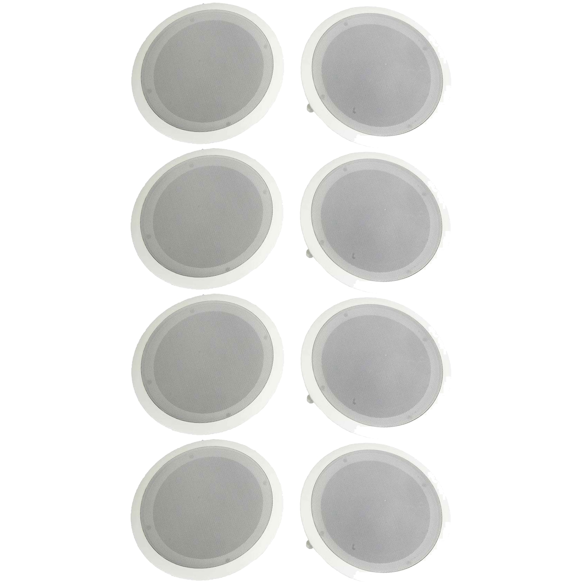 Pyle  PDIC Series 8 Inches 250W Round Flush Mount Wall and Ceiling Speakers (8 Pack)
